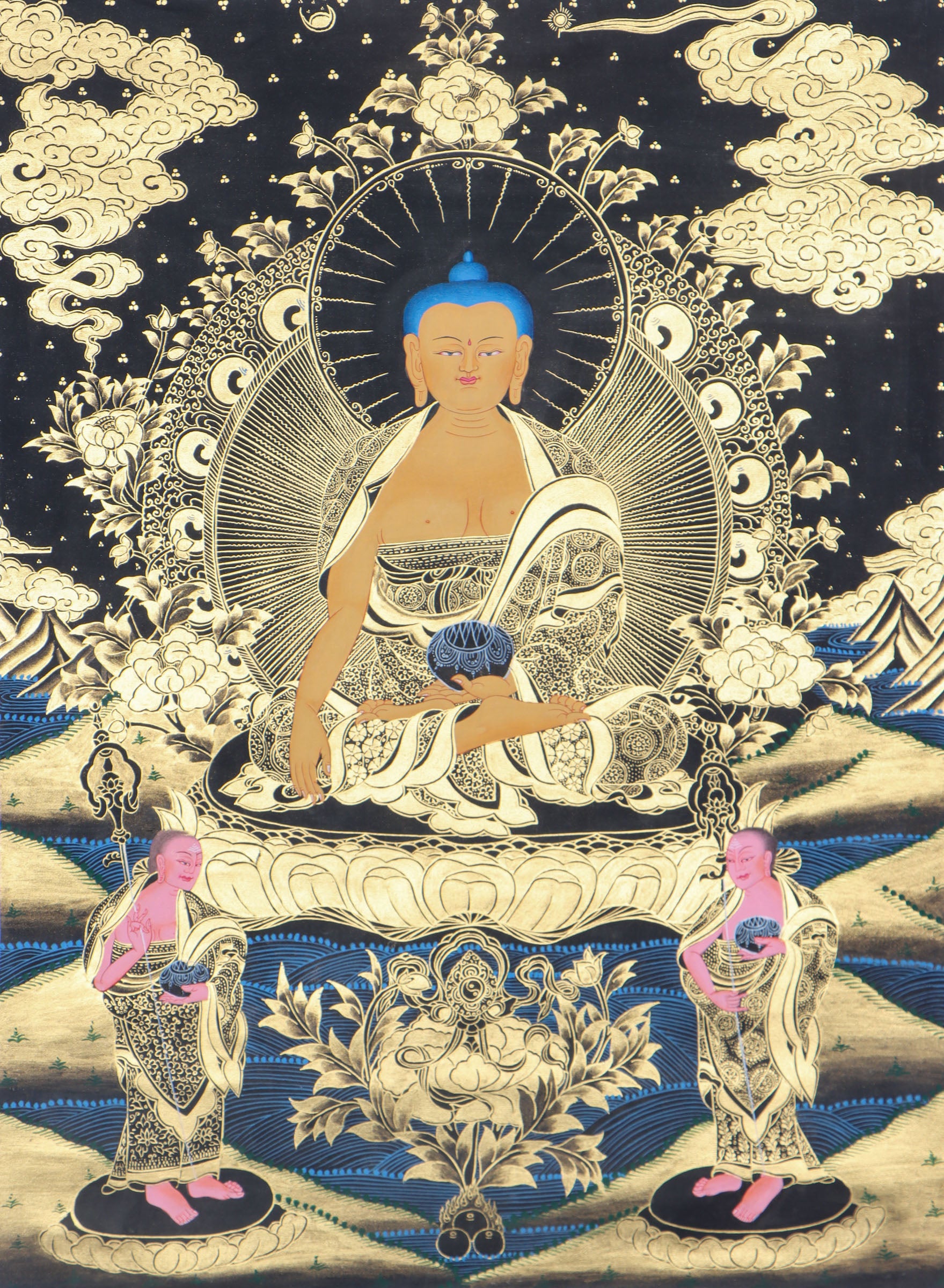 Shakyamuni Buddha Thangka Painting for enlightment.