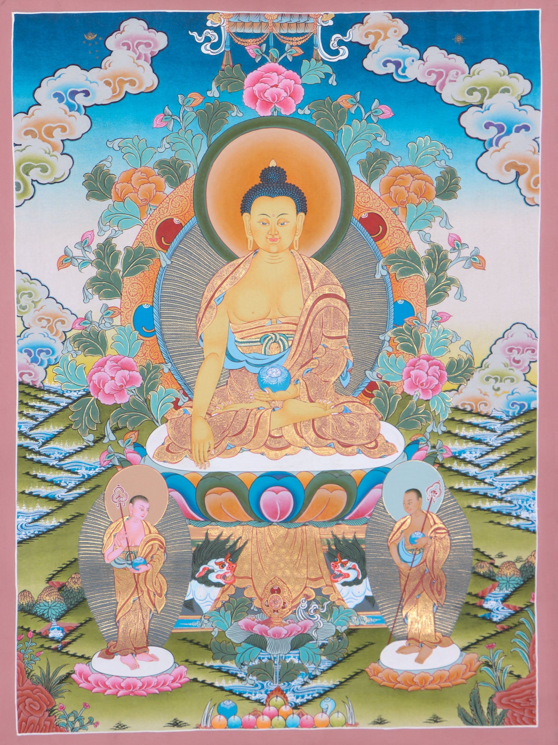 Shakyamuni Buddha Thangka Painting for meditation.