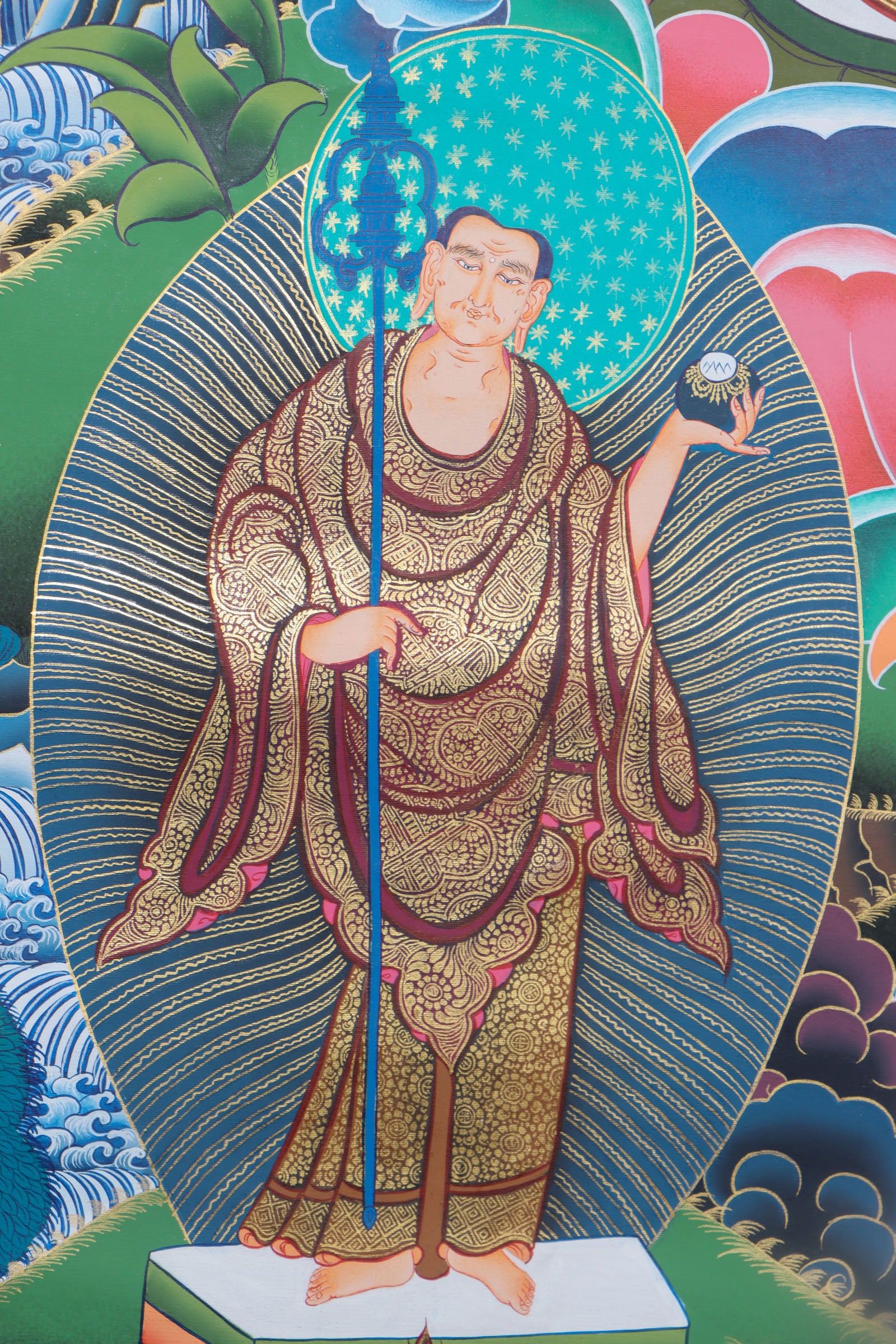 Shakyamuni Buddha Thangka Painting for Buddhism teaching.