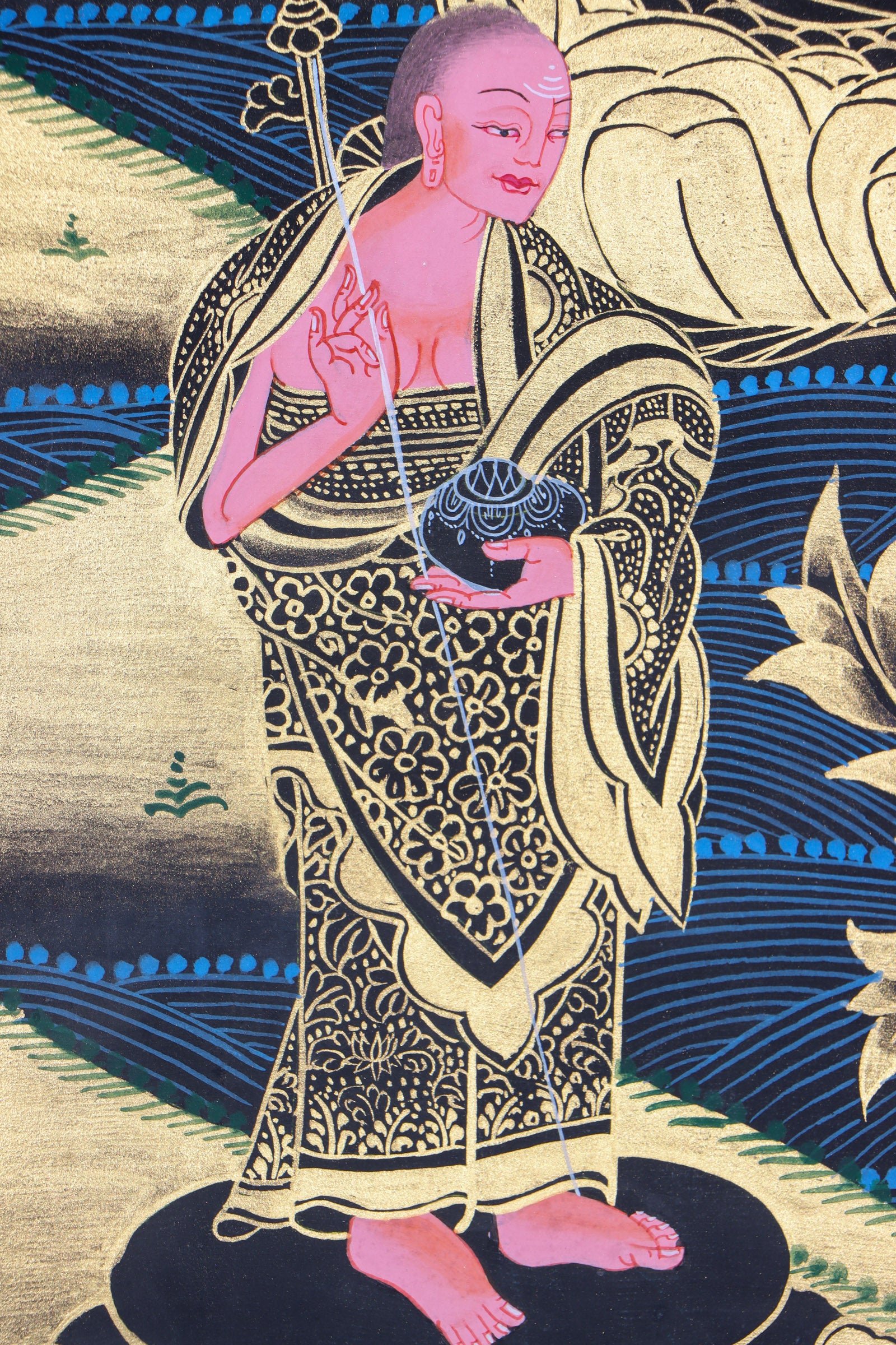 Shakyamuni Buddha Thangka Painting for wall hanging decor.