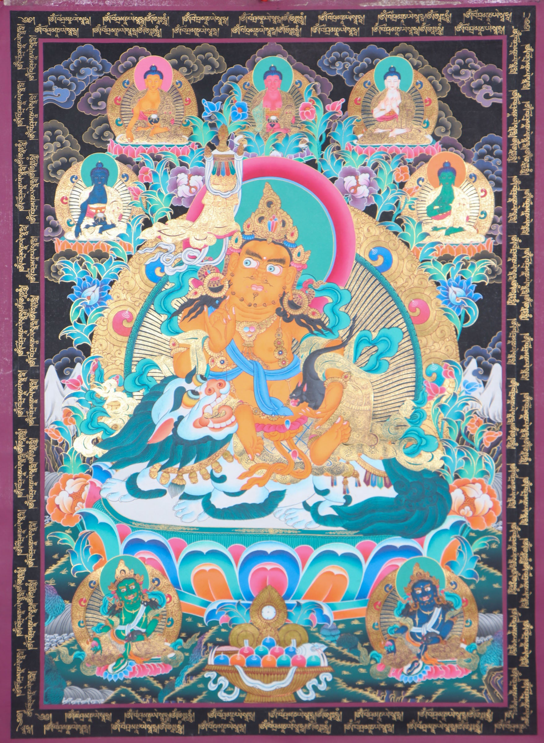 Zambala Thangka Painting for wealth and prosperity.