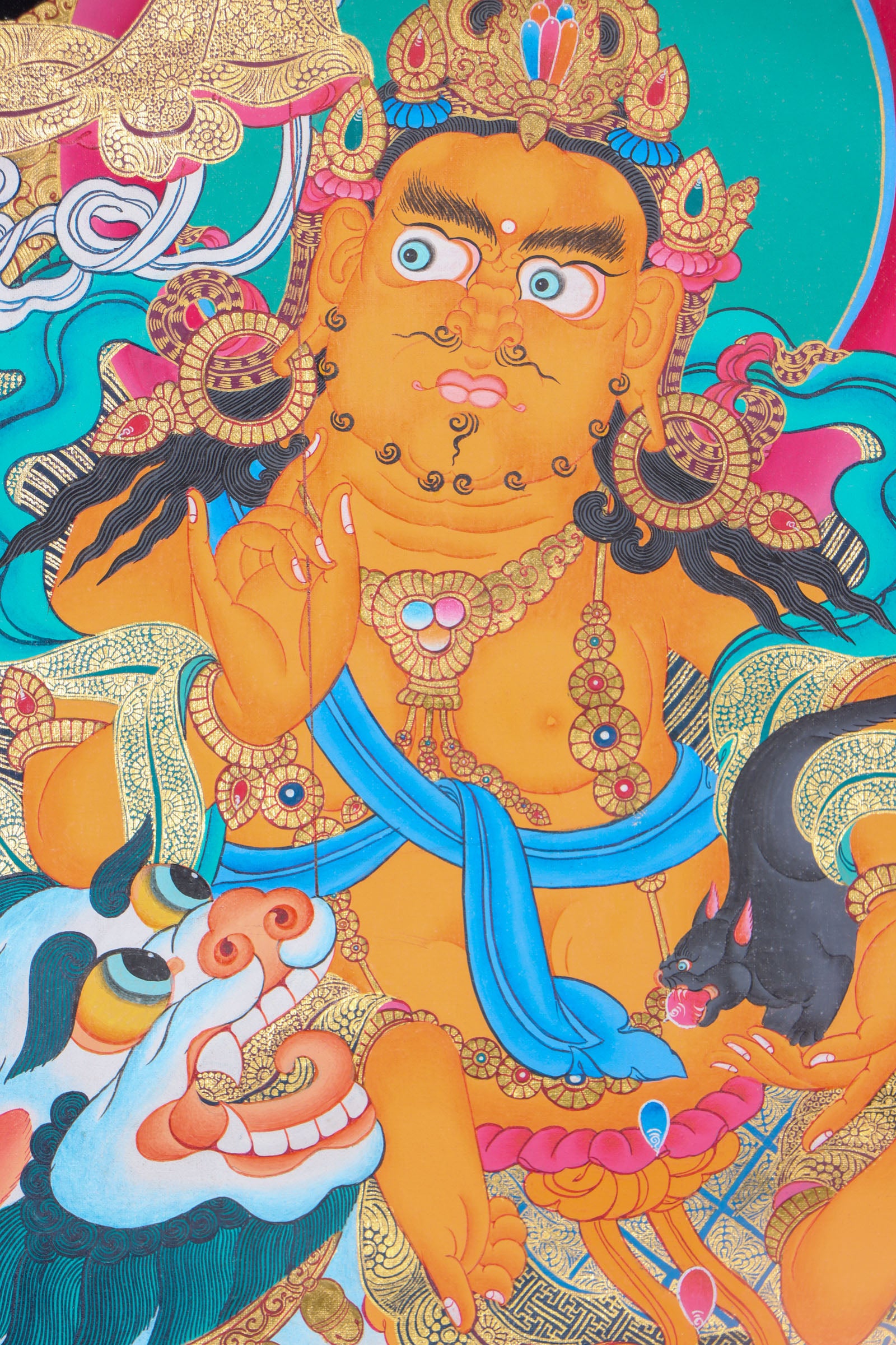Zambala Thangka Painting for wealth and prosperity.