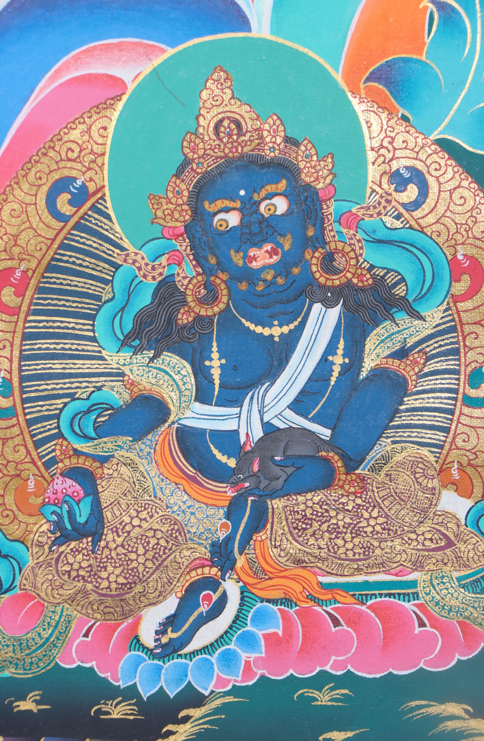 Zambala Thangka Painting for wealth and prosperity.