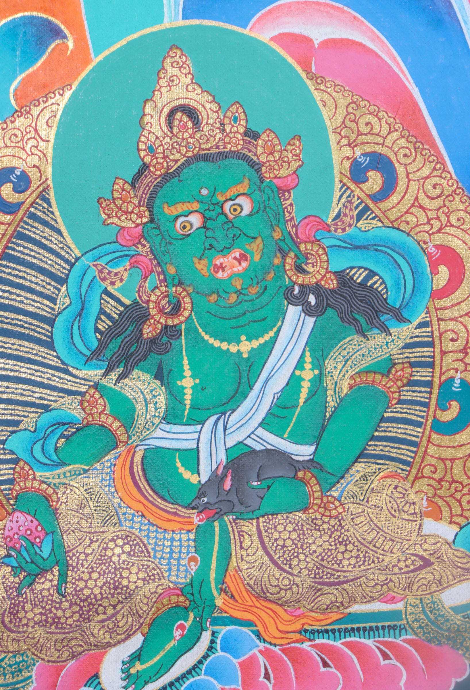 Zambala Thangka Painting for wealth and prosperity.
