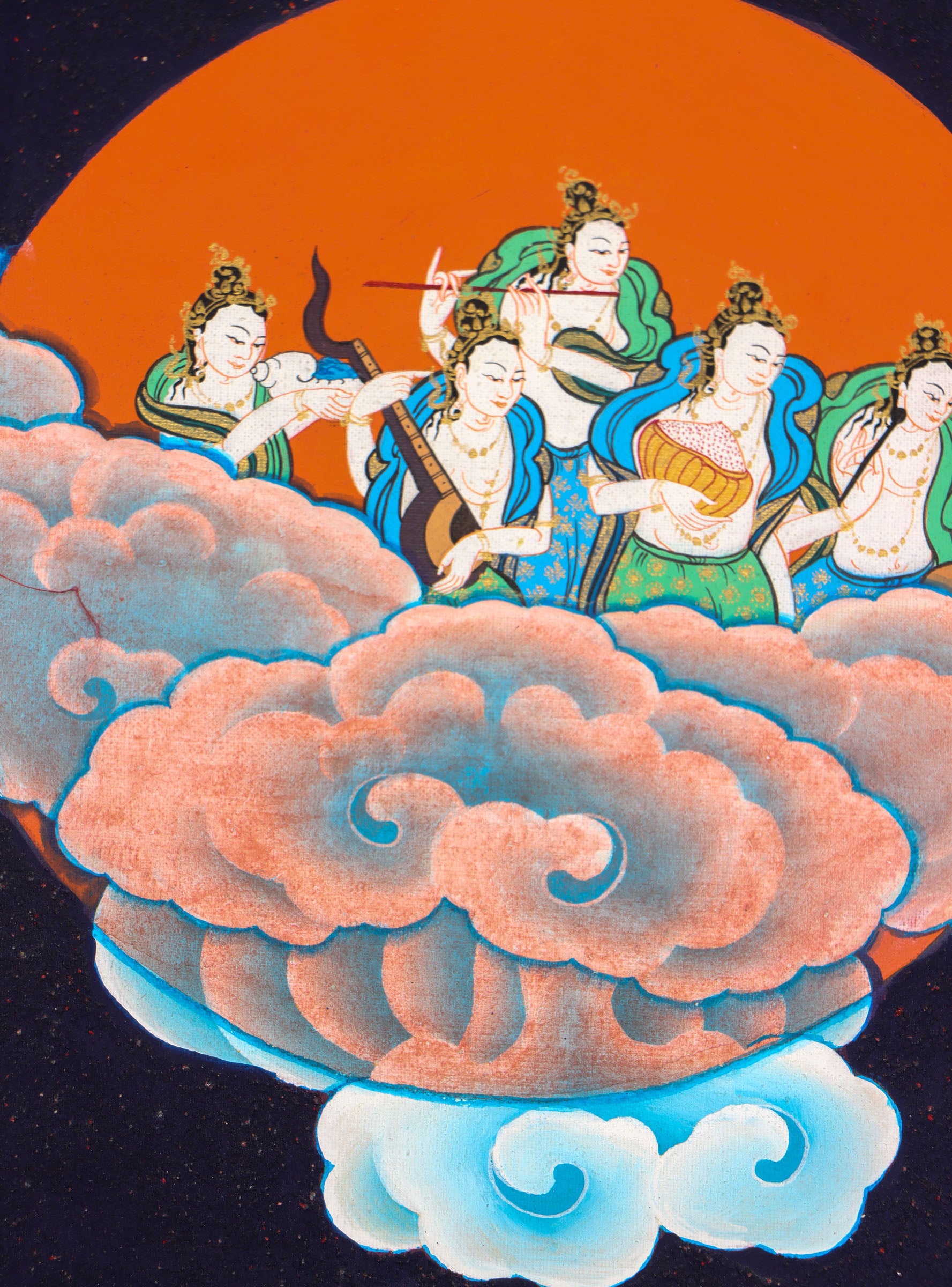 1000 Buddha Thangka Painting for enlightenment and infinite knowledge of Buddha.