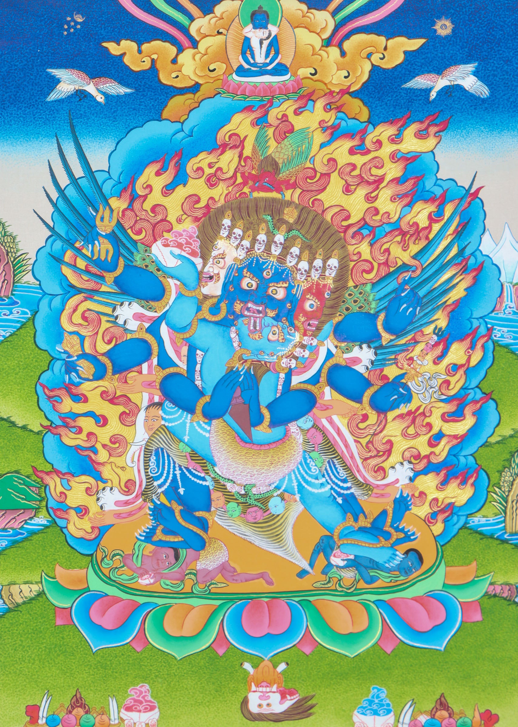 Vajrakilaya Thangka Painting for spiritual growth.