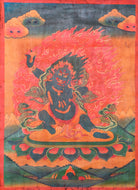 Antique Vajrakilaya Thangka Painting for spirituality.
