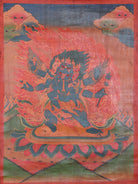 Antique Vajrakilaya Thangka Painting for wall decor.