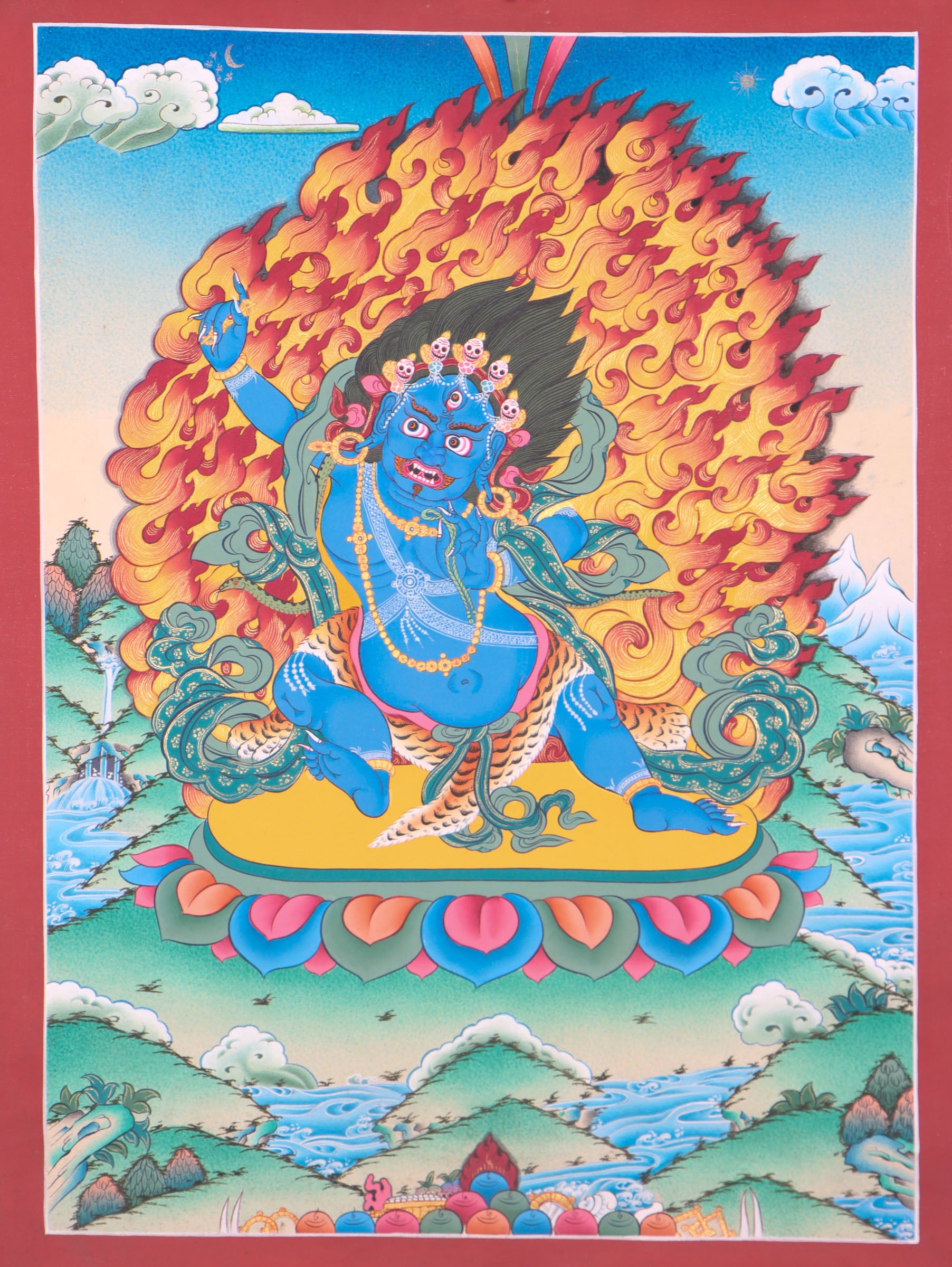 Vajrapani Thangka Painting for protection.