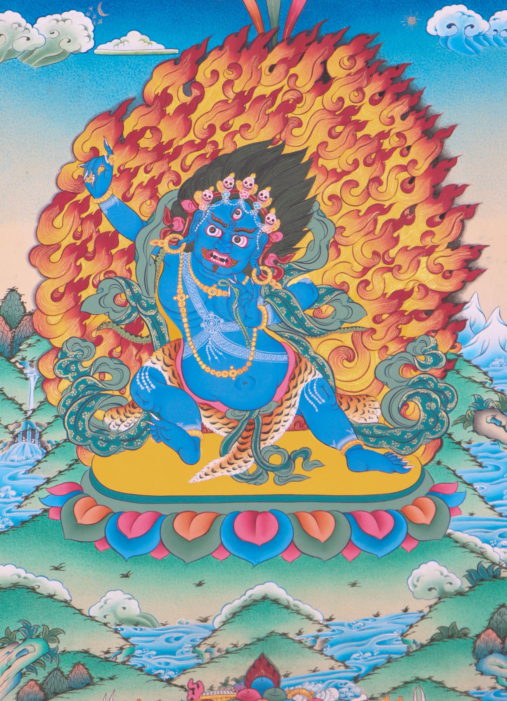 Vajrapani Thangka Painting for protection.