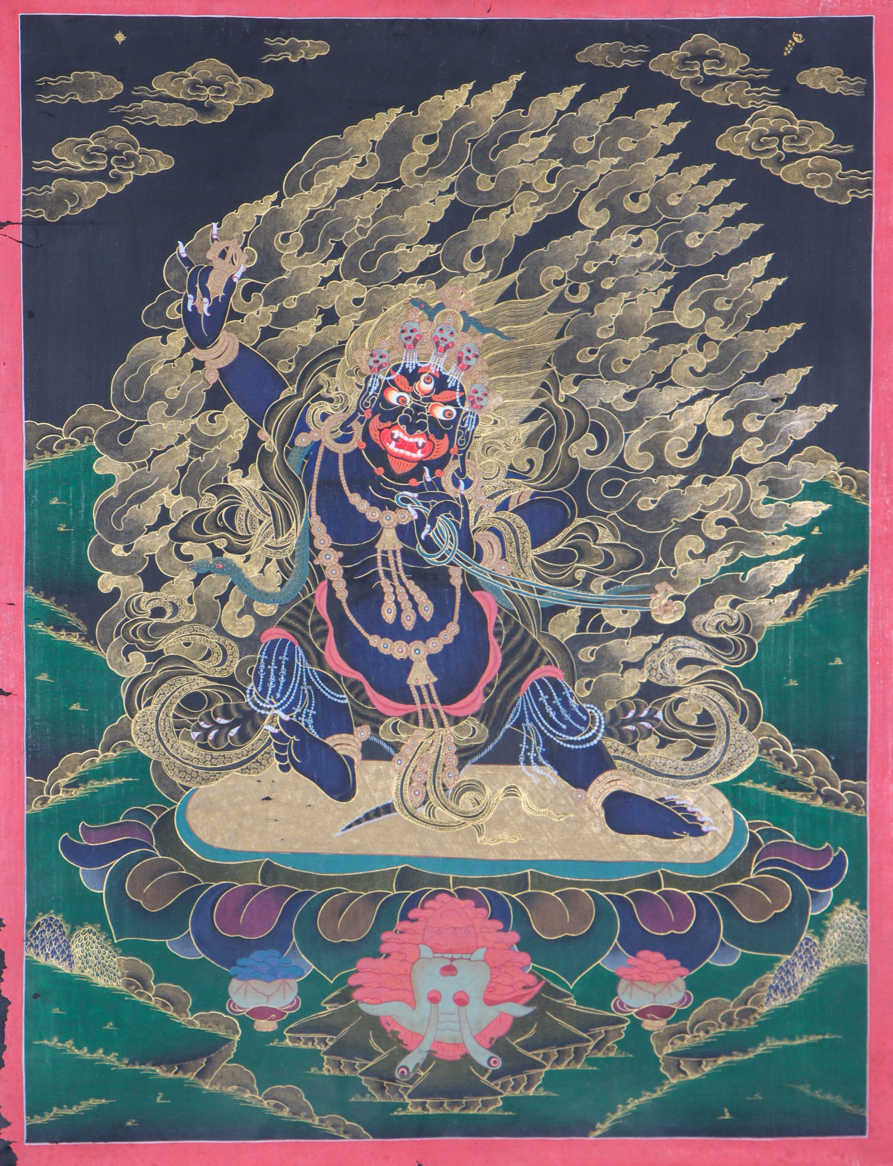 Vajrapani Thangka Painting for wall decor.