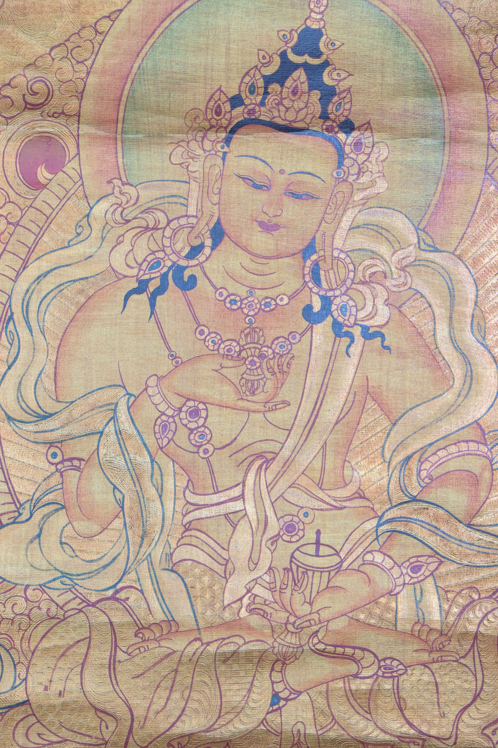 Antique Vajrasattva Thangka Painting for spiritual practices.