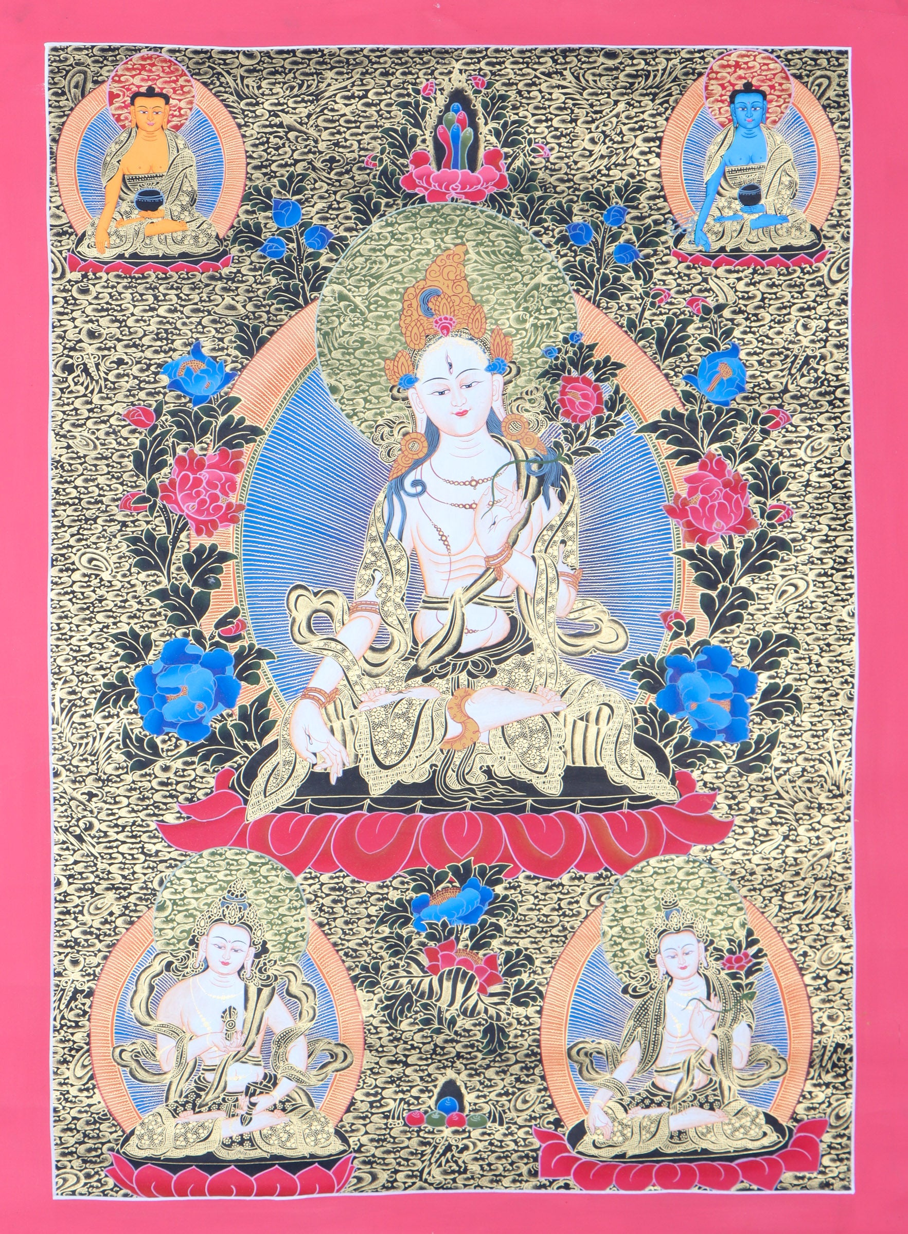 White Tara Thangka for spiritual peace.
