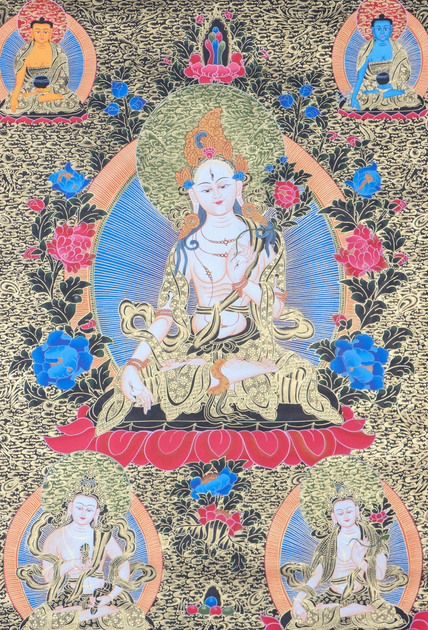White Tara Thangka for spiritual peace.