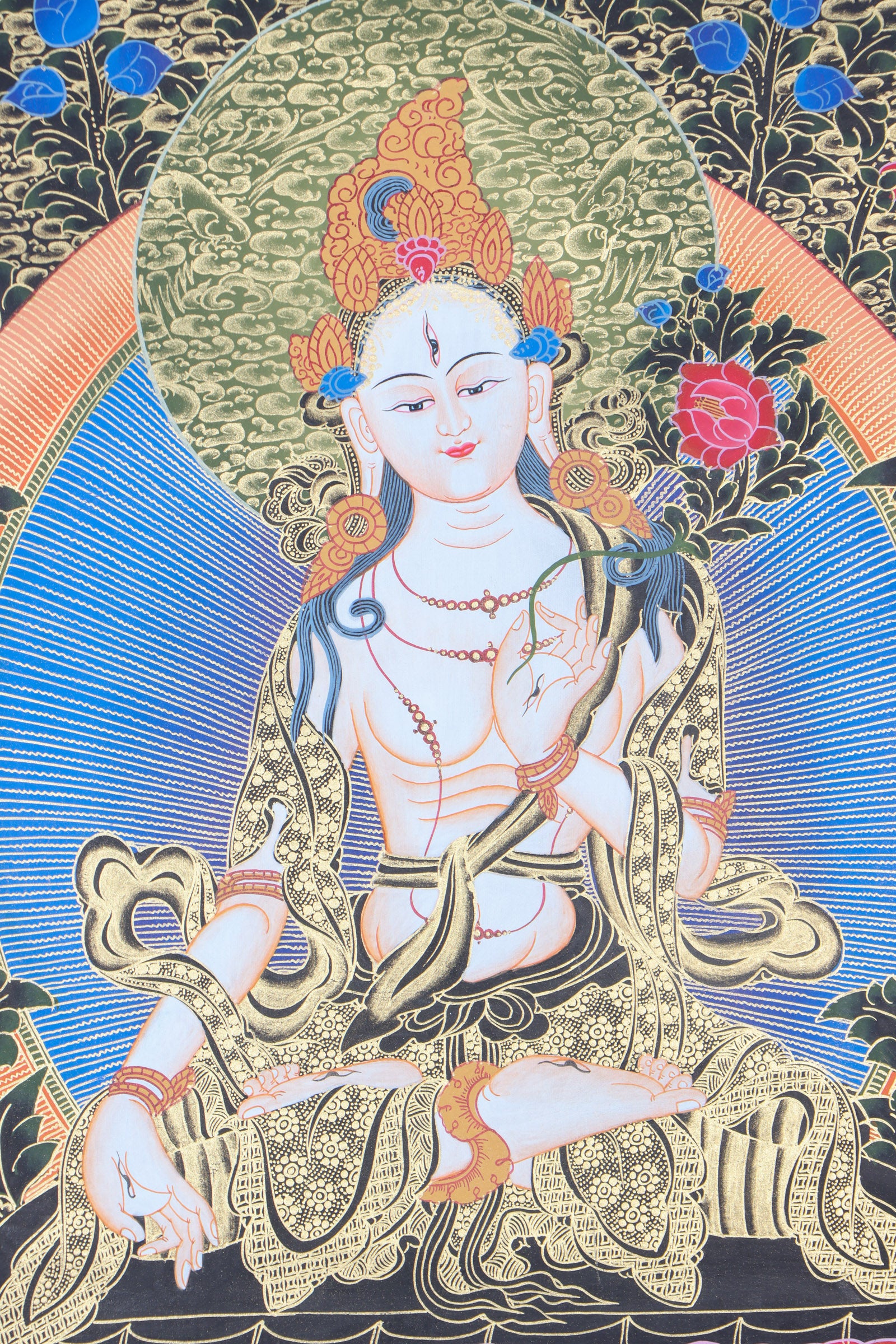 White Tara Thangka for spiritual peace.