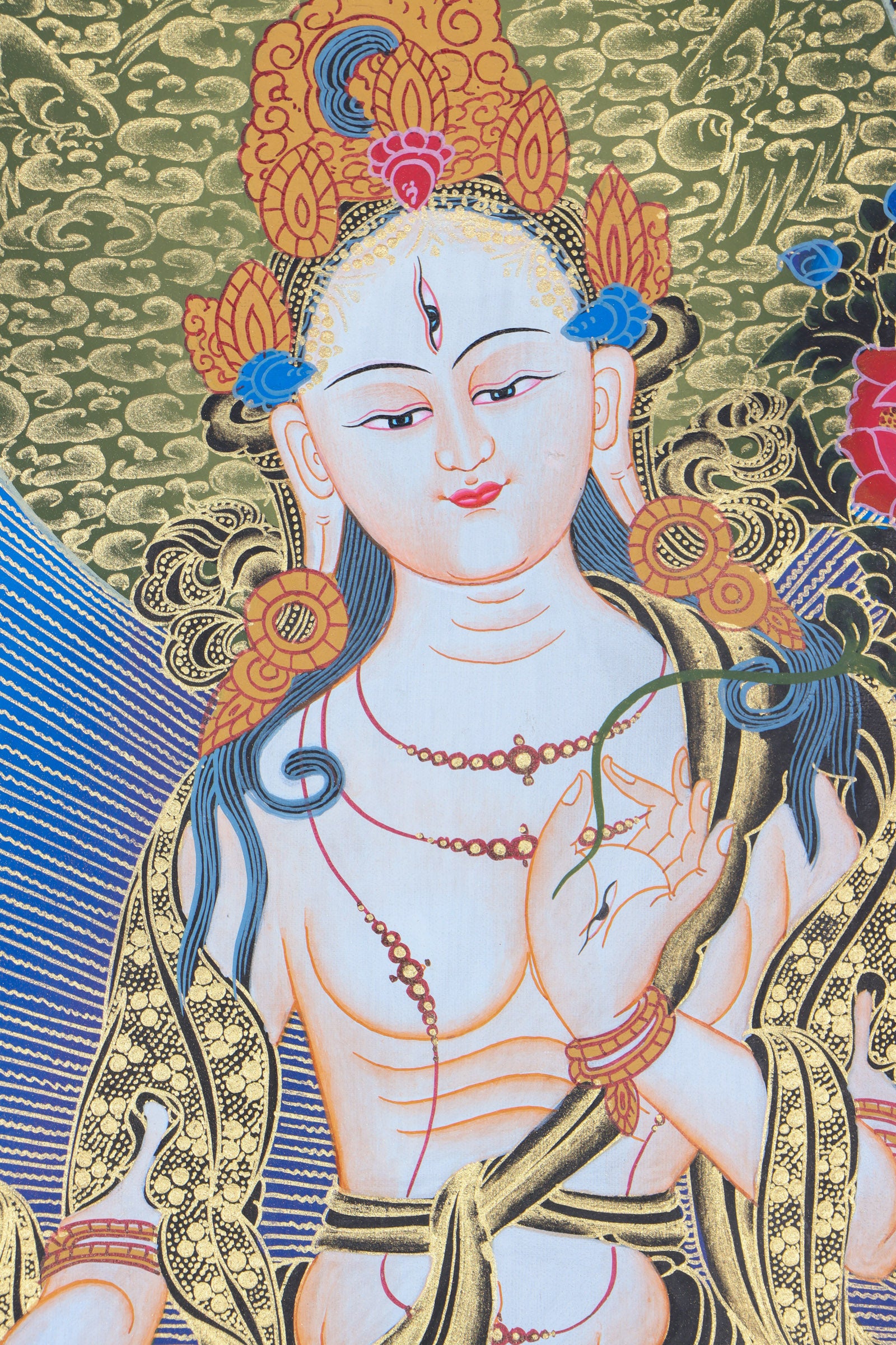 White Tara Thangka for spiritual peace.