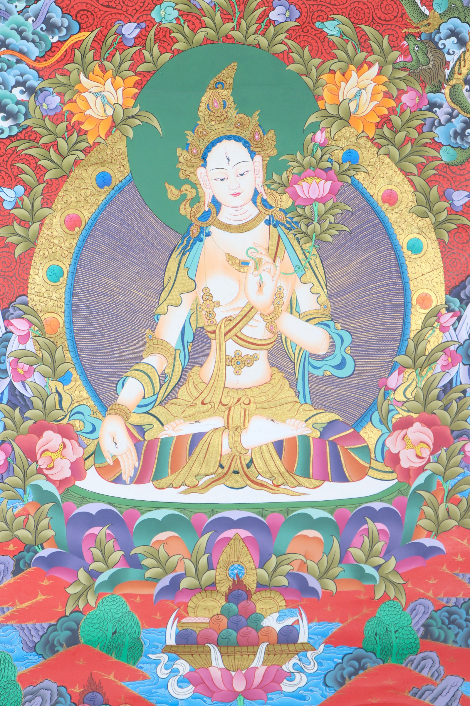 White Tara Thangka for spirituality.