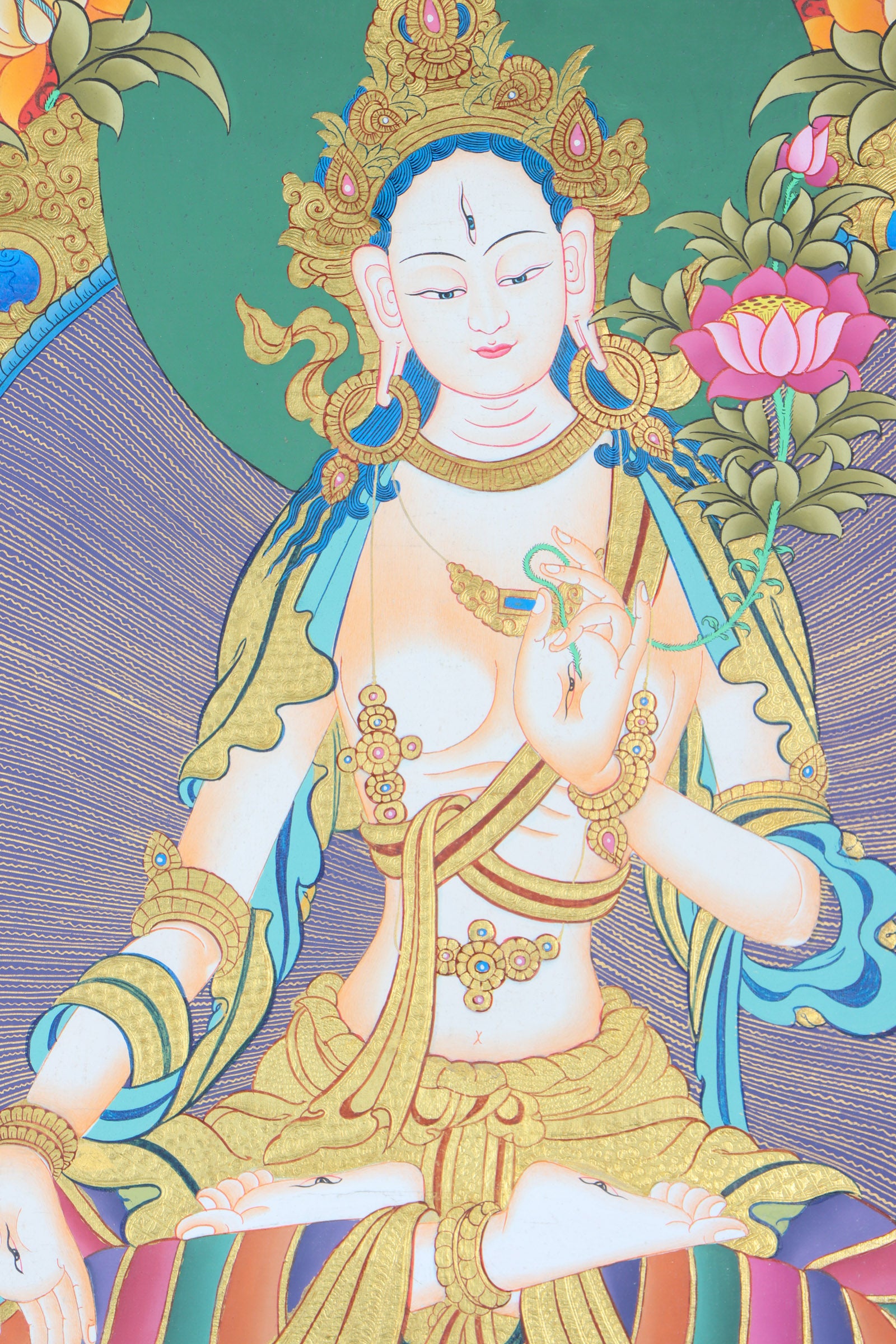 White Tara Thangka for spirituality.