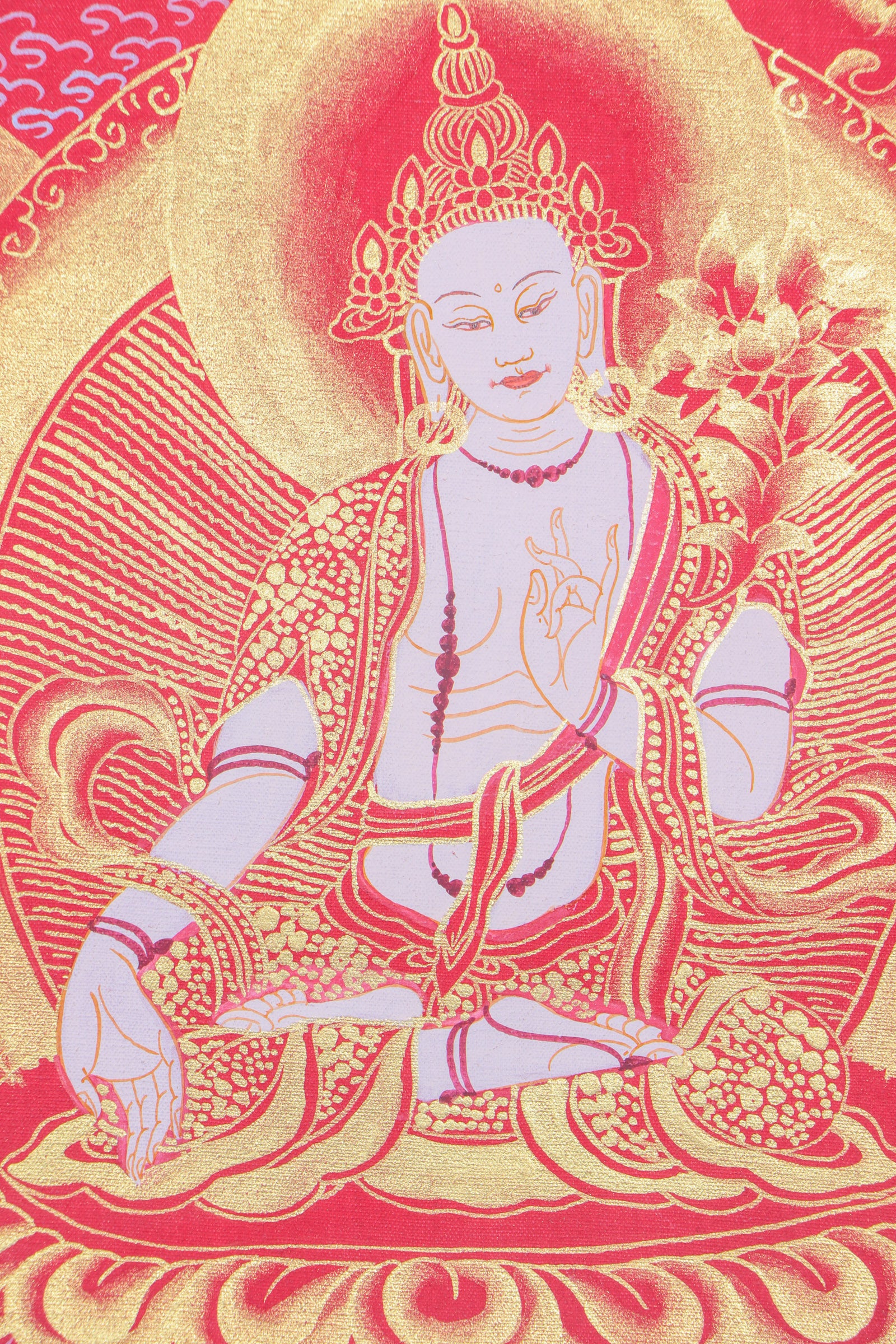 White Tara Thangka Painting for meditation.