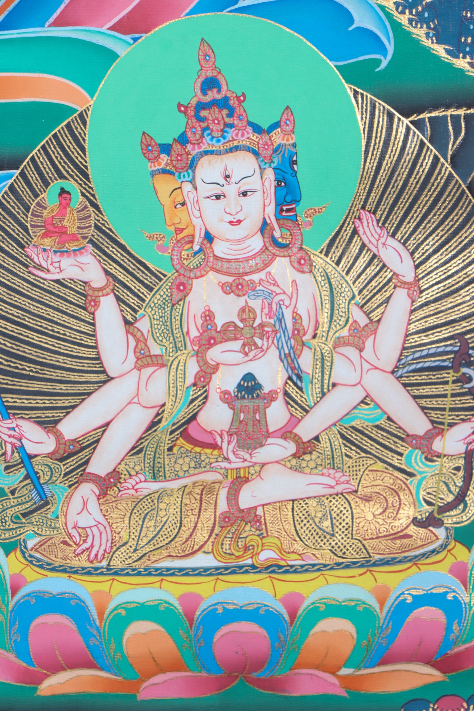 White Tara Thangka for wall decor.