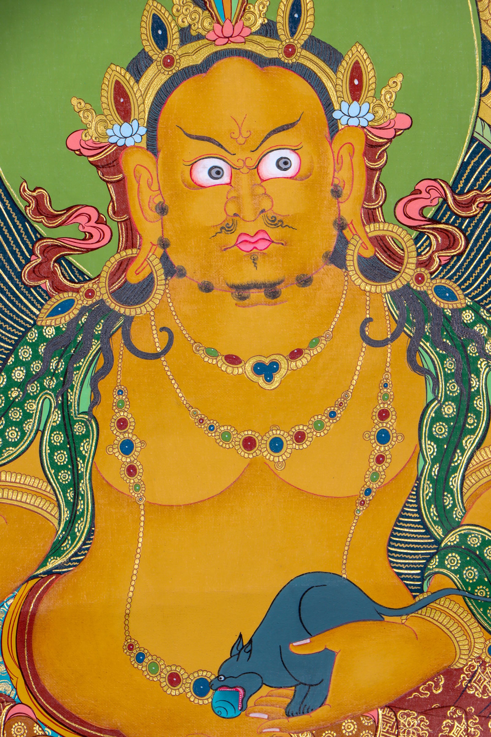 Zambala Thangka Painting for both material and spiritual wealth.