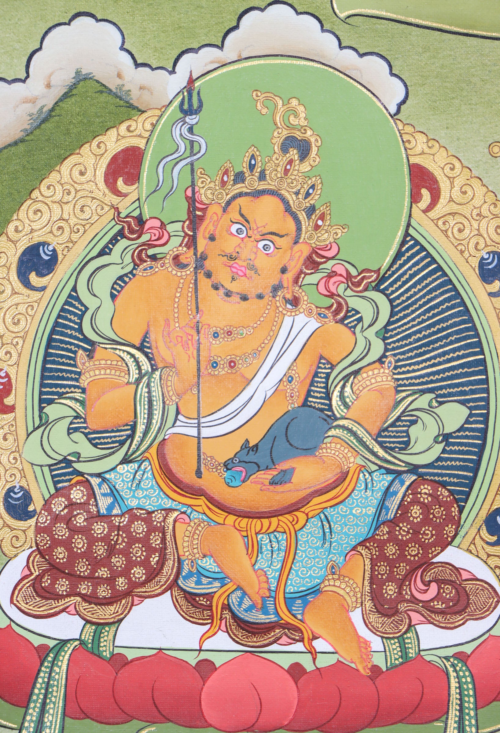 Zambala Thangka Painting for both material and spiritual wealth.