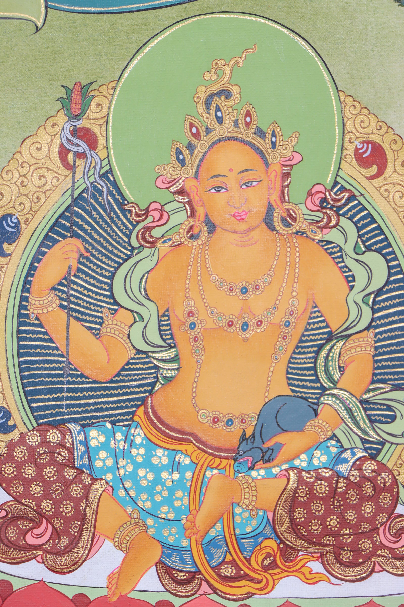 Zambala Thangka Painting for both material and spiritual wealth.
