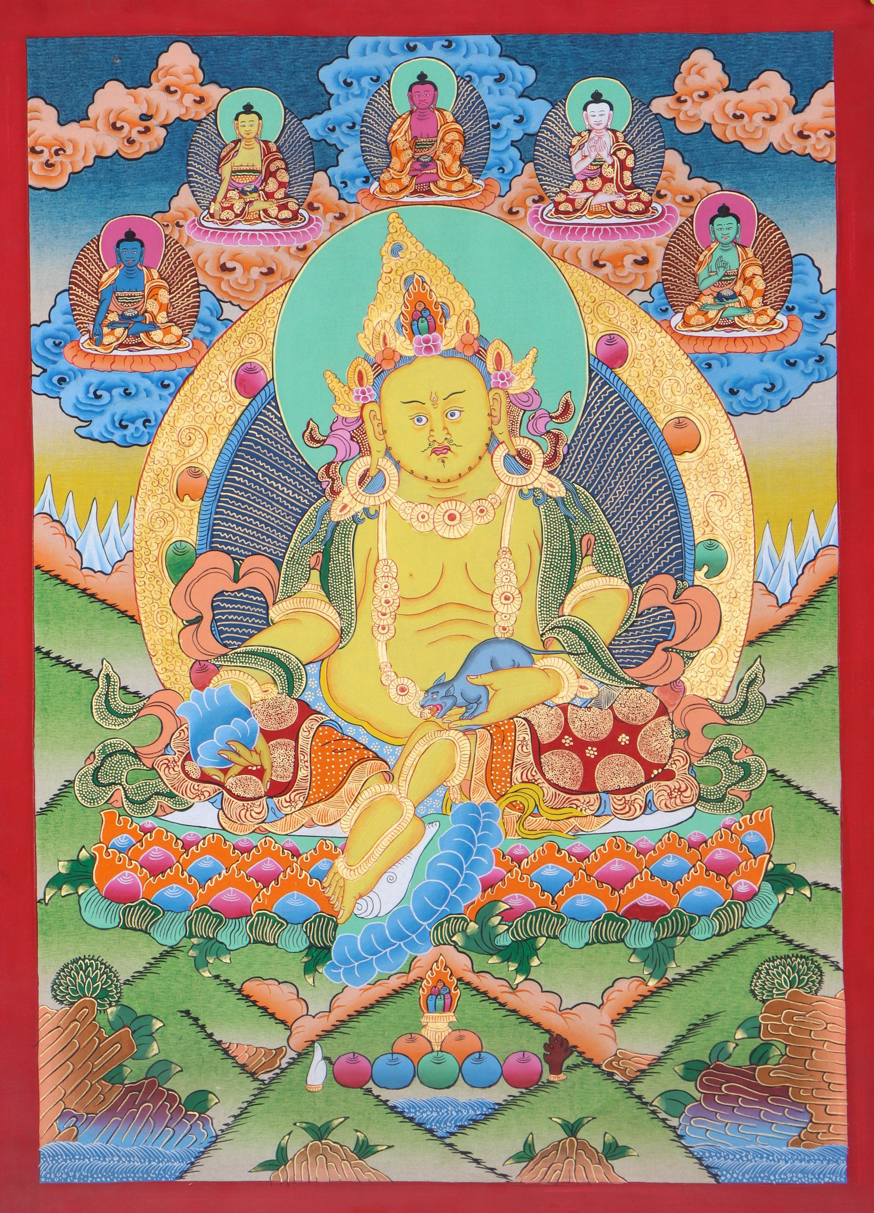 Zambala Thangka for wealth and prosperity.