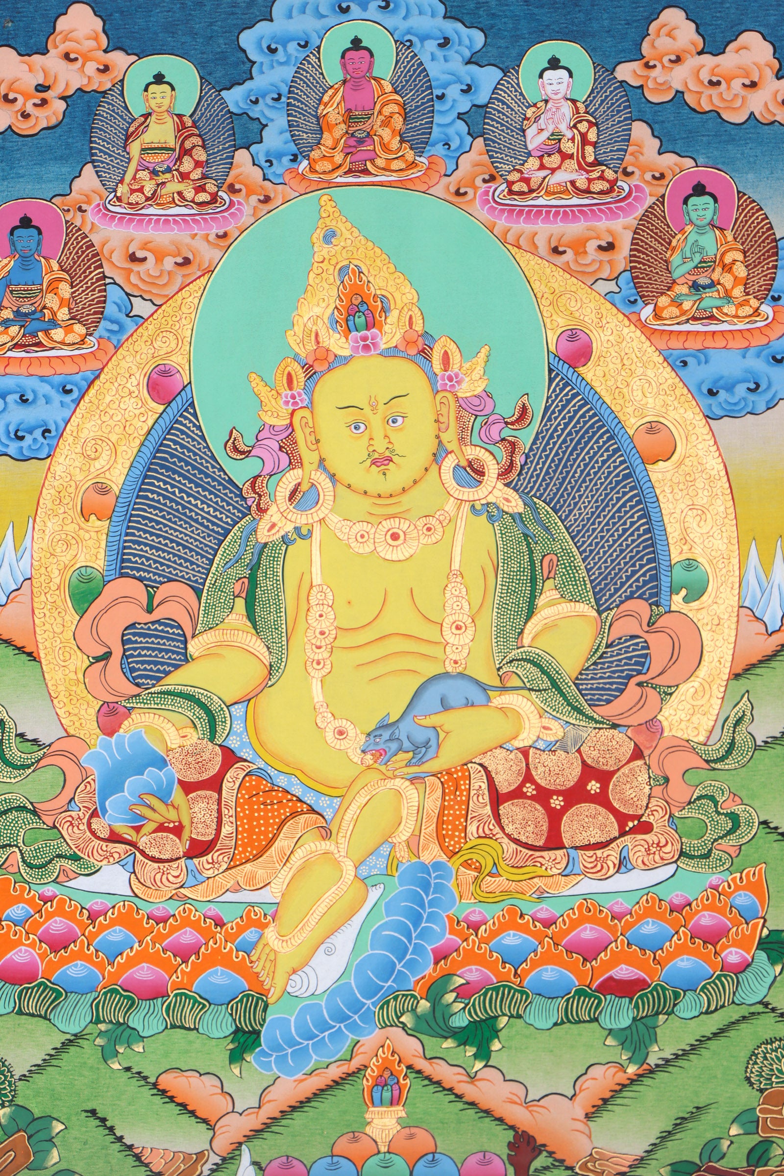 Zambala Thangka for wealth and prosperity.