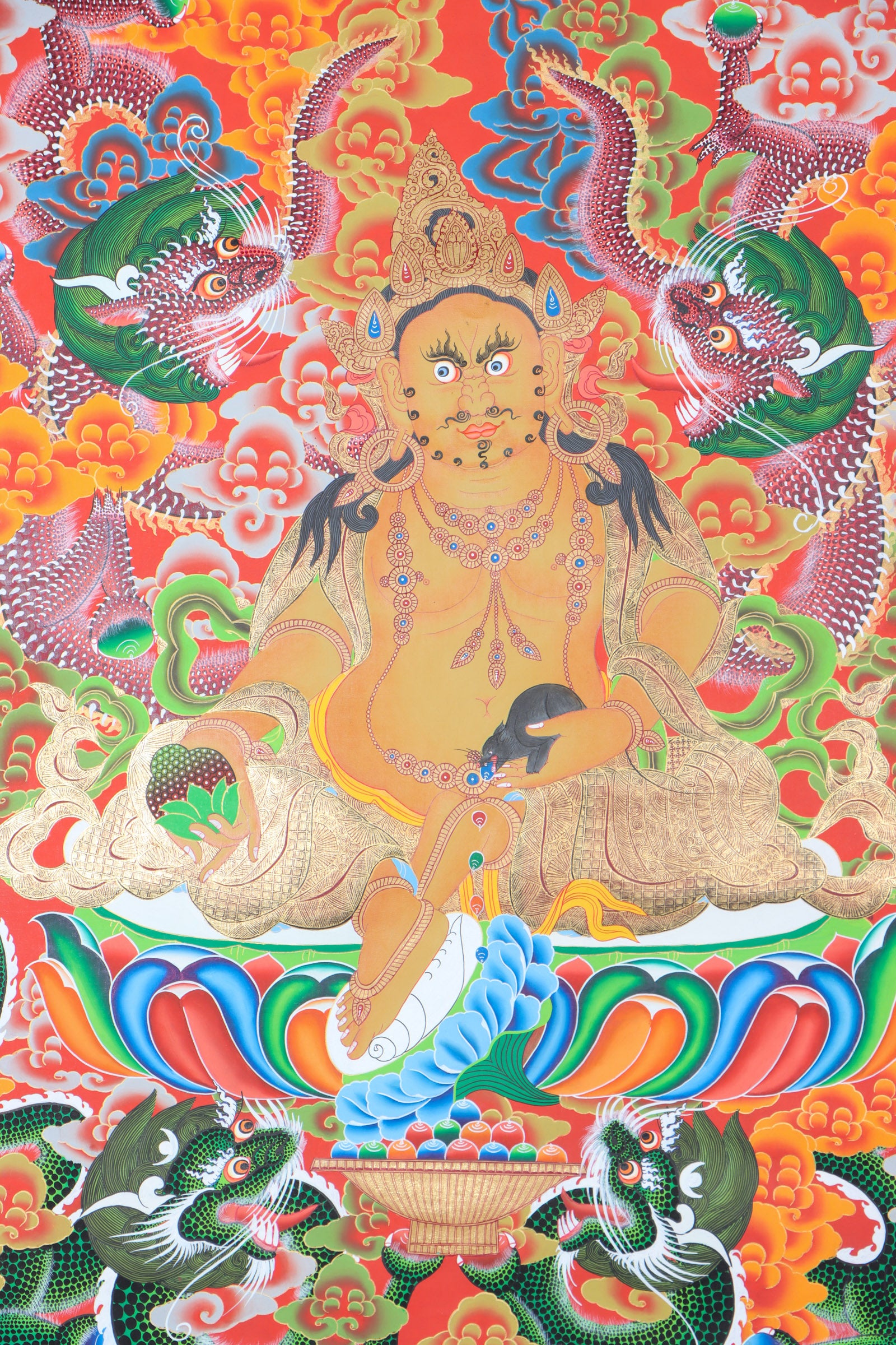 Zambala Thangka Painting for meditation.