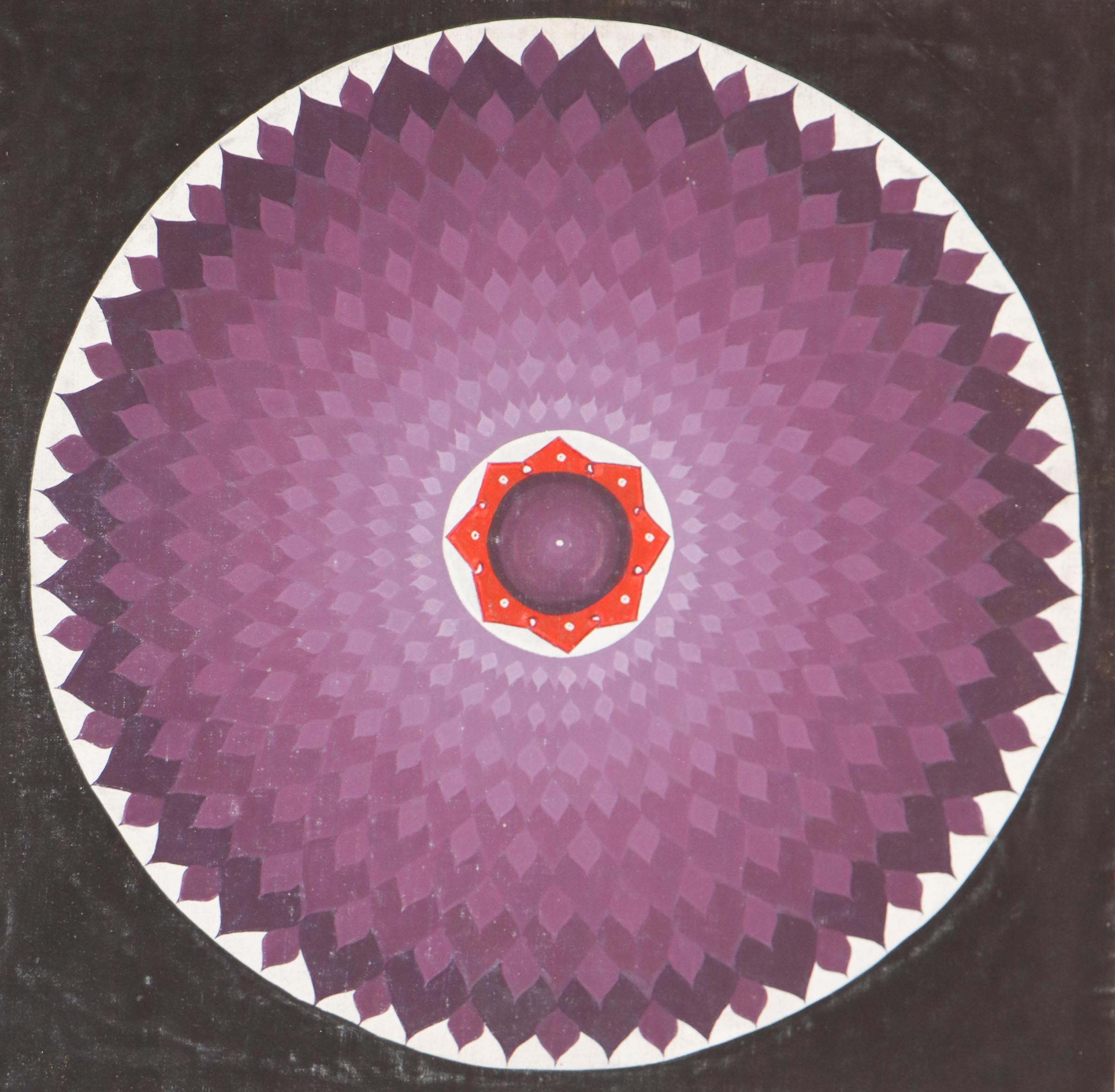 Purple Lotus Cosmos Mandala Thangka for meditation practice .