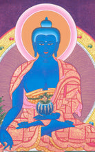 Medicine Buddha Thangka for meditation, and therapeutic practices.