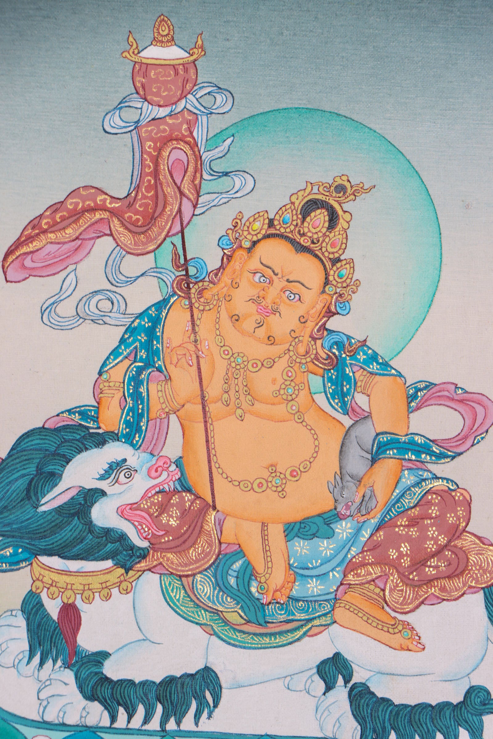 Singh Kuber Thangka for wealth, prosperity, and abundance.