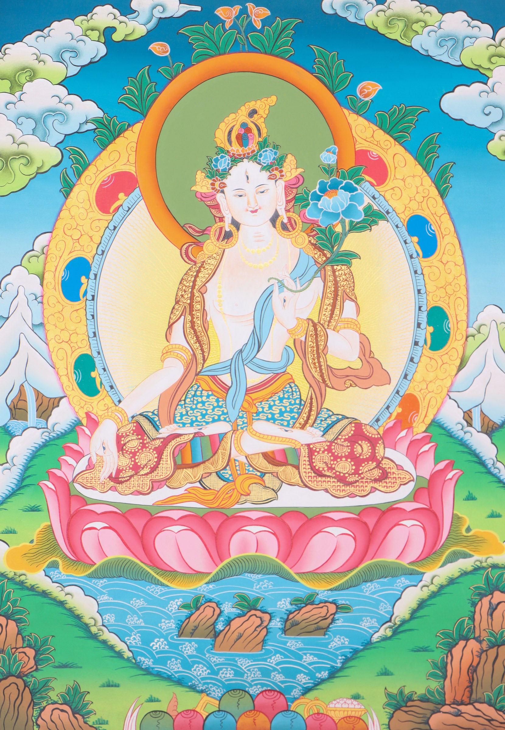 White Tara Thangka for enlightenment.
