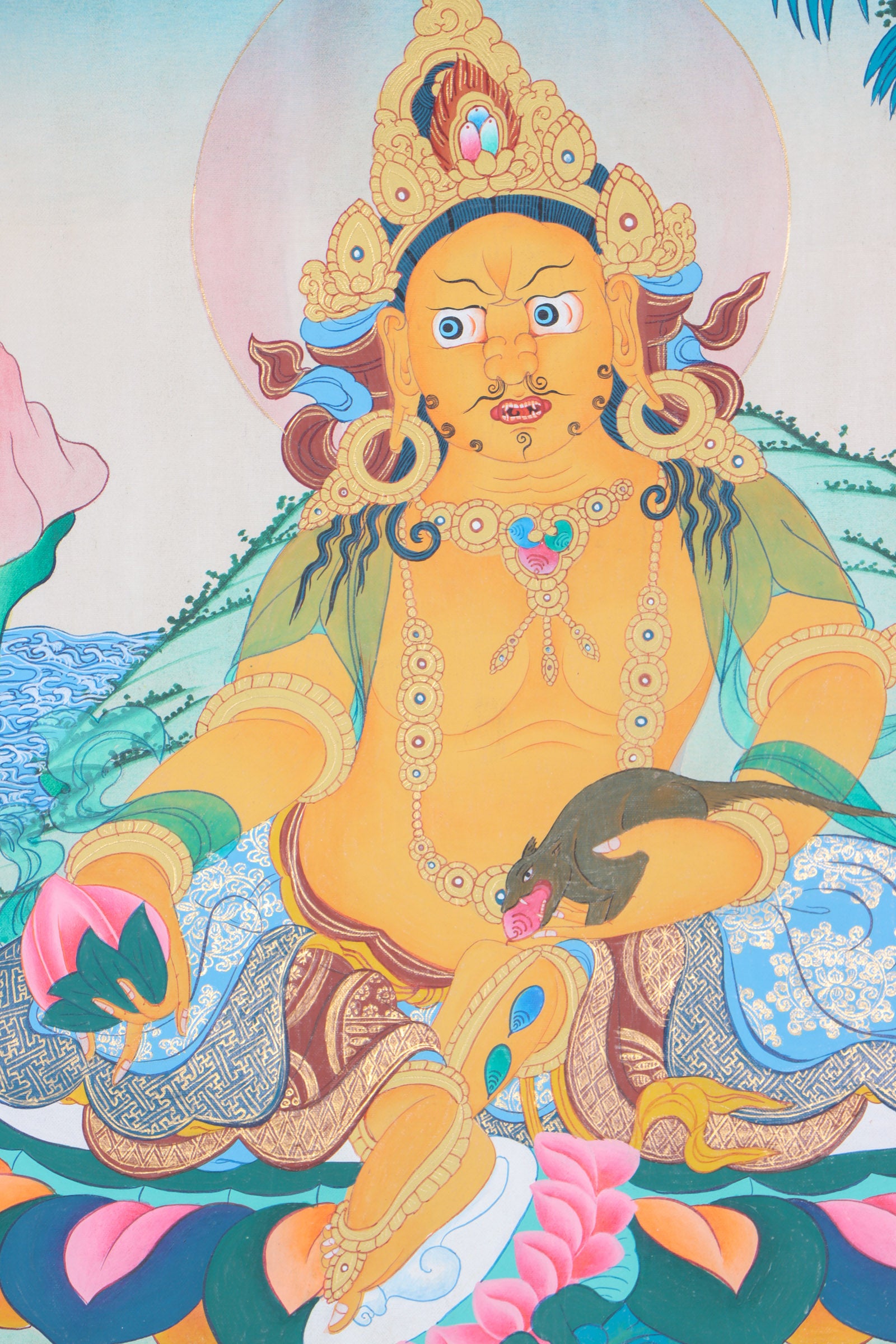 Zambala Thangka Painting for wealth and prosperity.