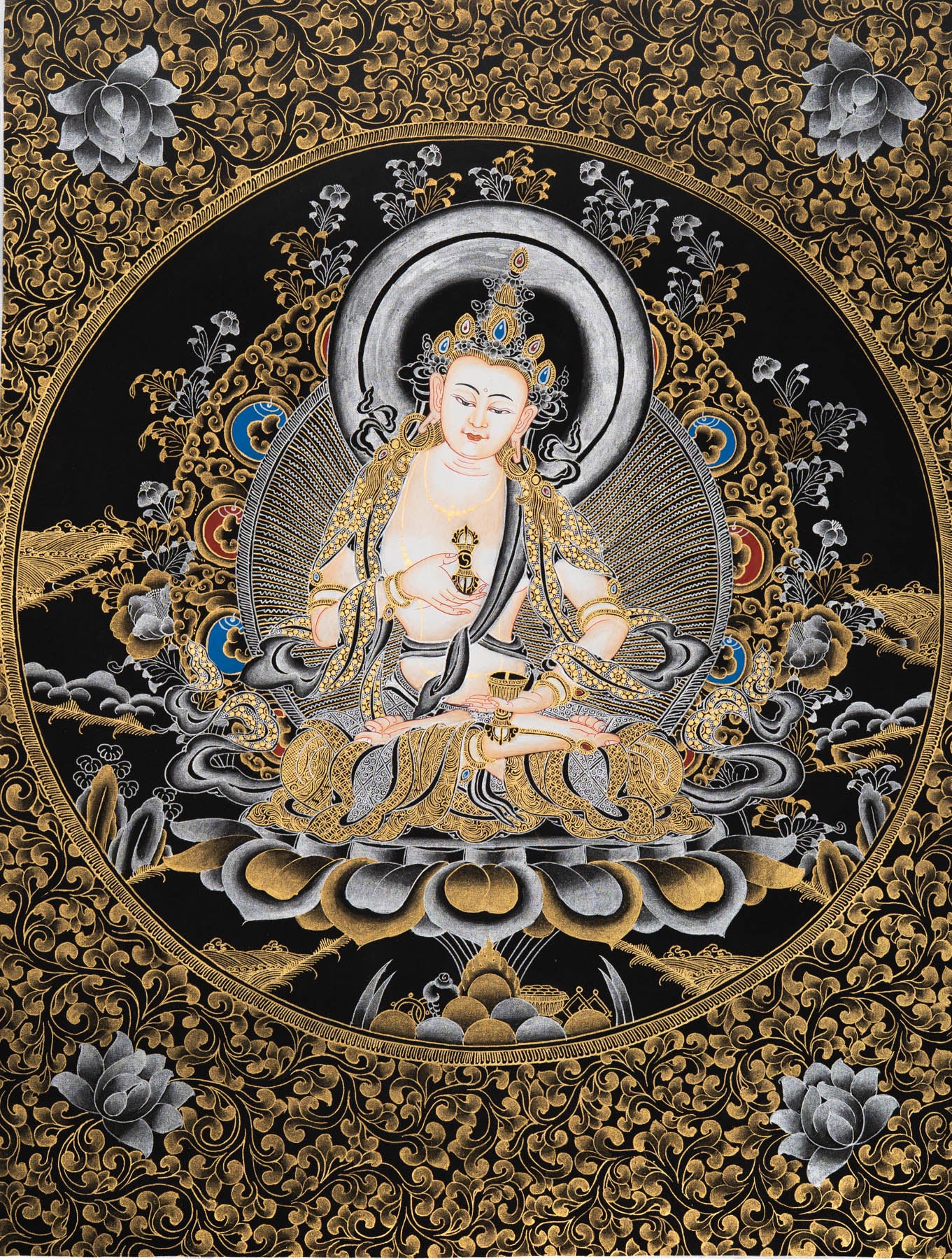 Vajrasattva Thangka – Sacred Tibetan Art