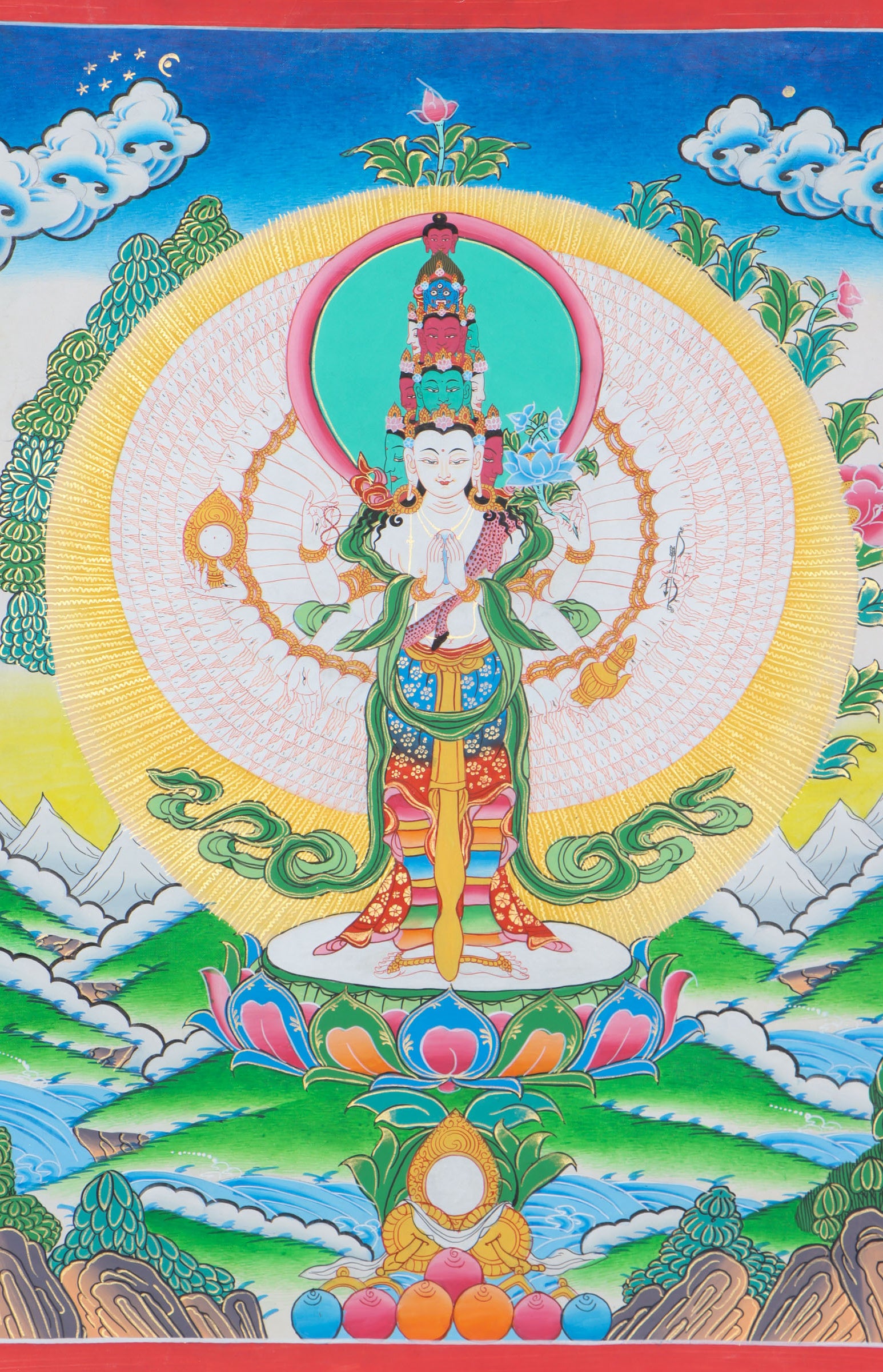 Lokeshwor Thangka provides spiritual guidance and protection.  