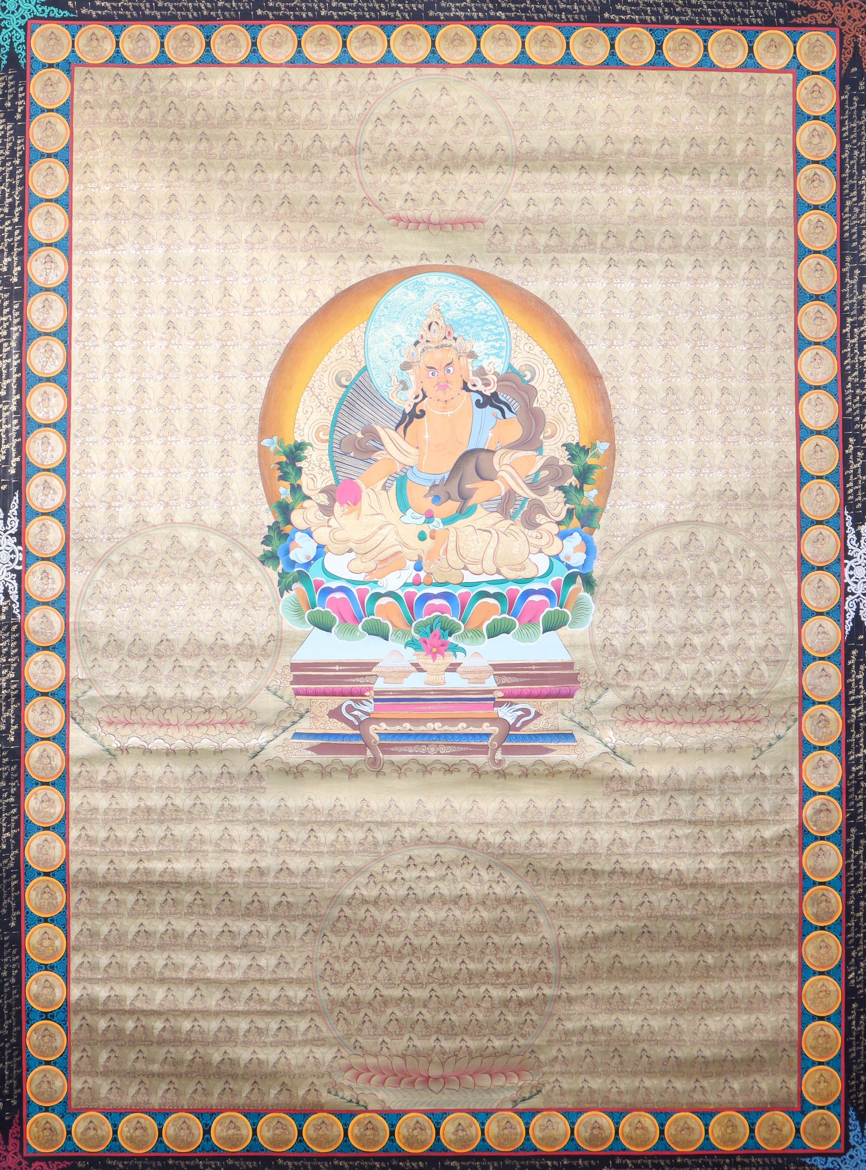 1000 Kuber Thangka Painting for wealth and abundance.