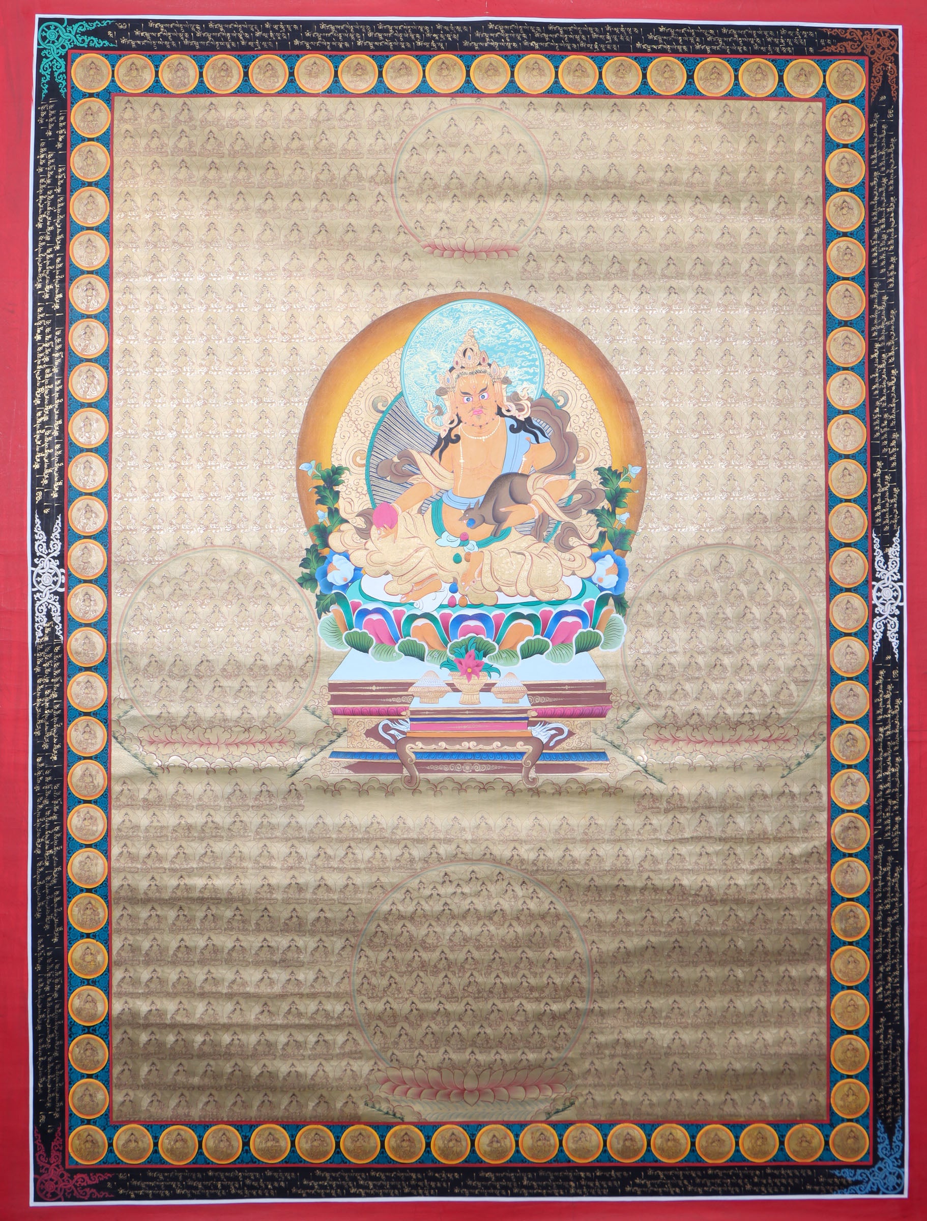 1000 Kuber Thangka Painting for wealth and abundance.