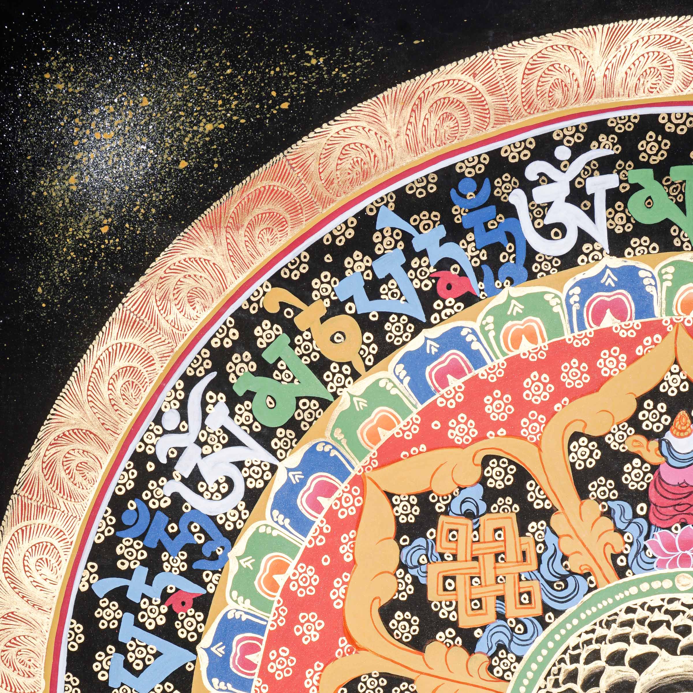 Round Mandala Thangka Painting \Hand-painted Mandala