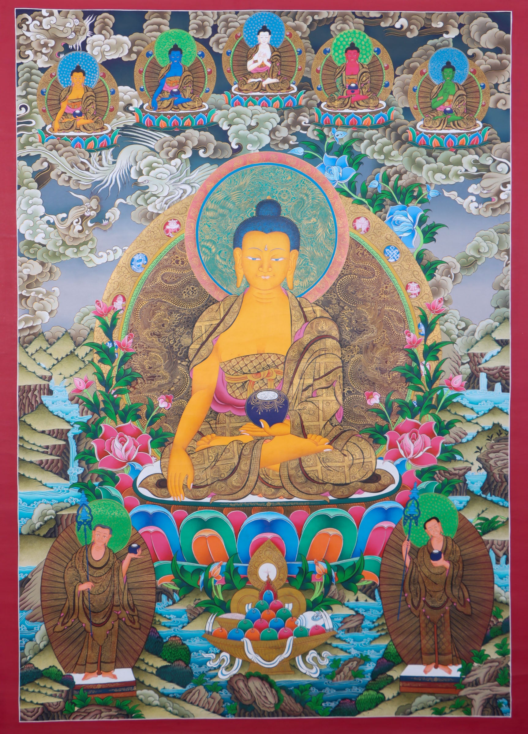 Shakyamuni Buddha Thangka Painting - Handpainted Art