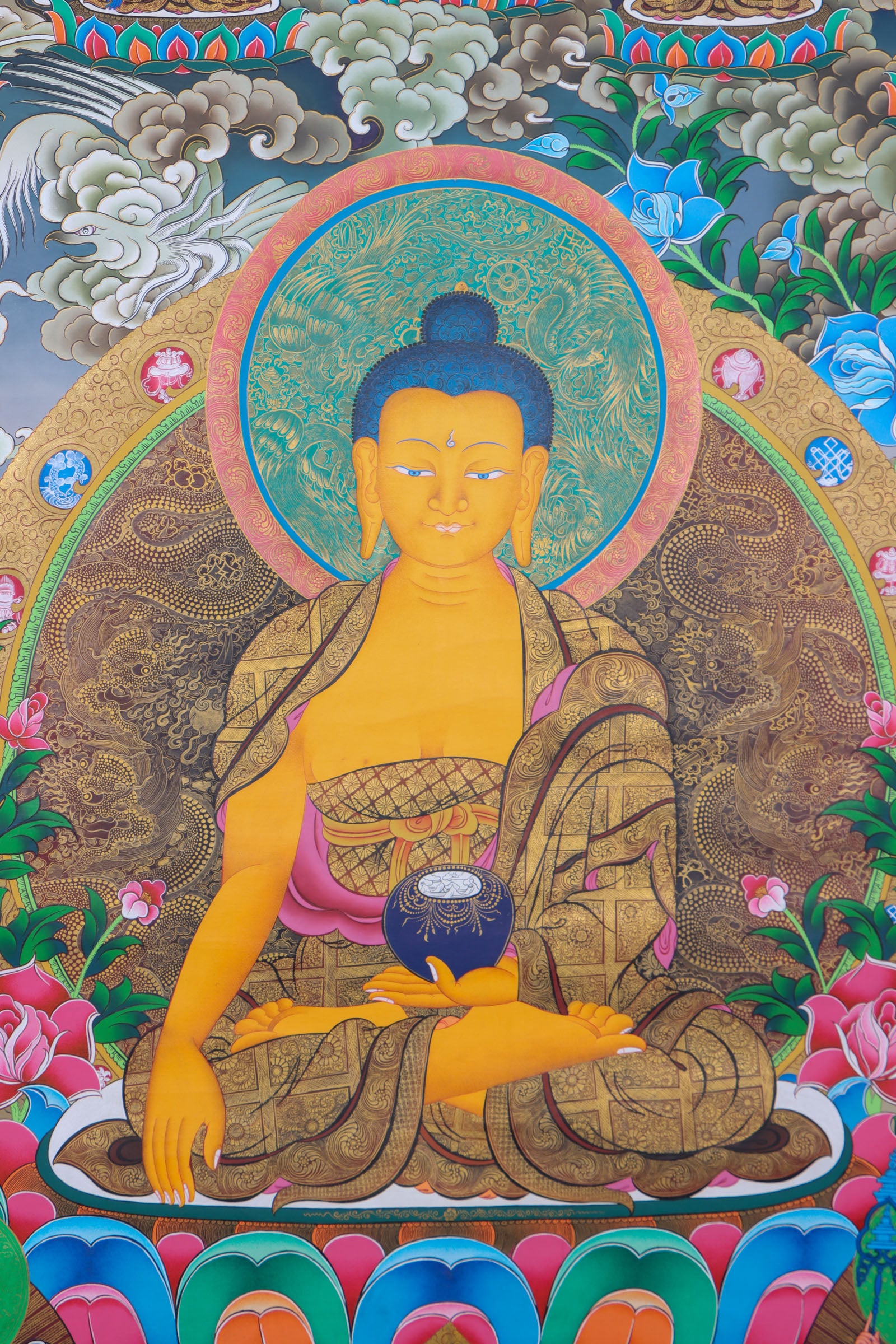 Shakyamuni Buddha Thangka Painting - Handpainted Art