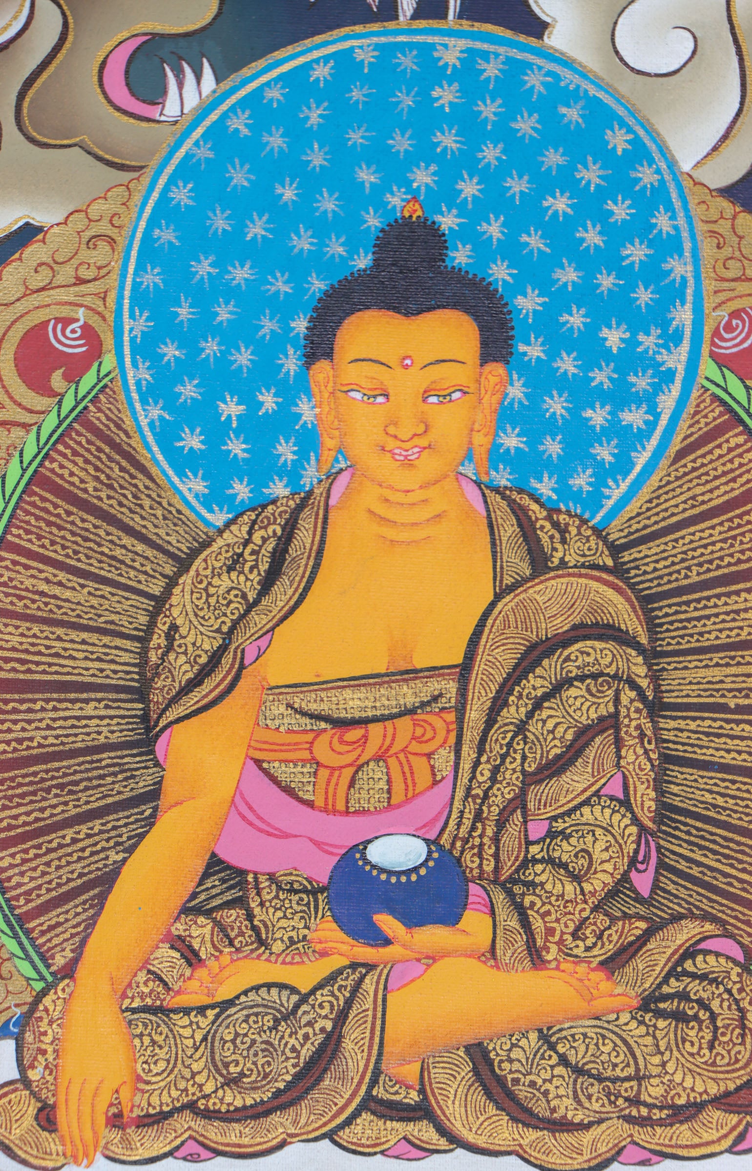 Shakyamuni Buddha Thangka Painting - Handpainted Art
