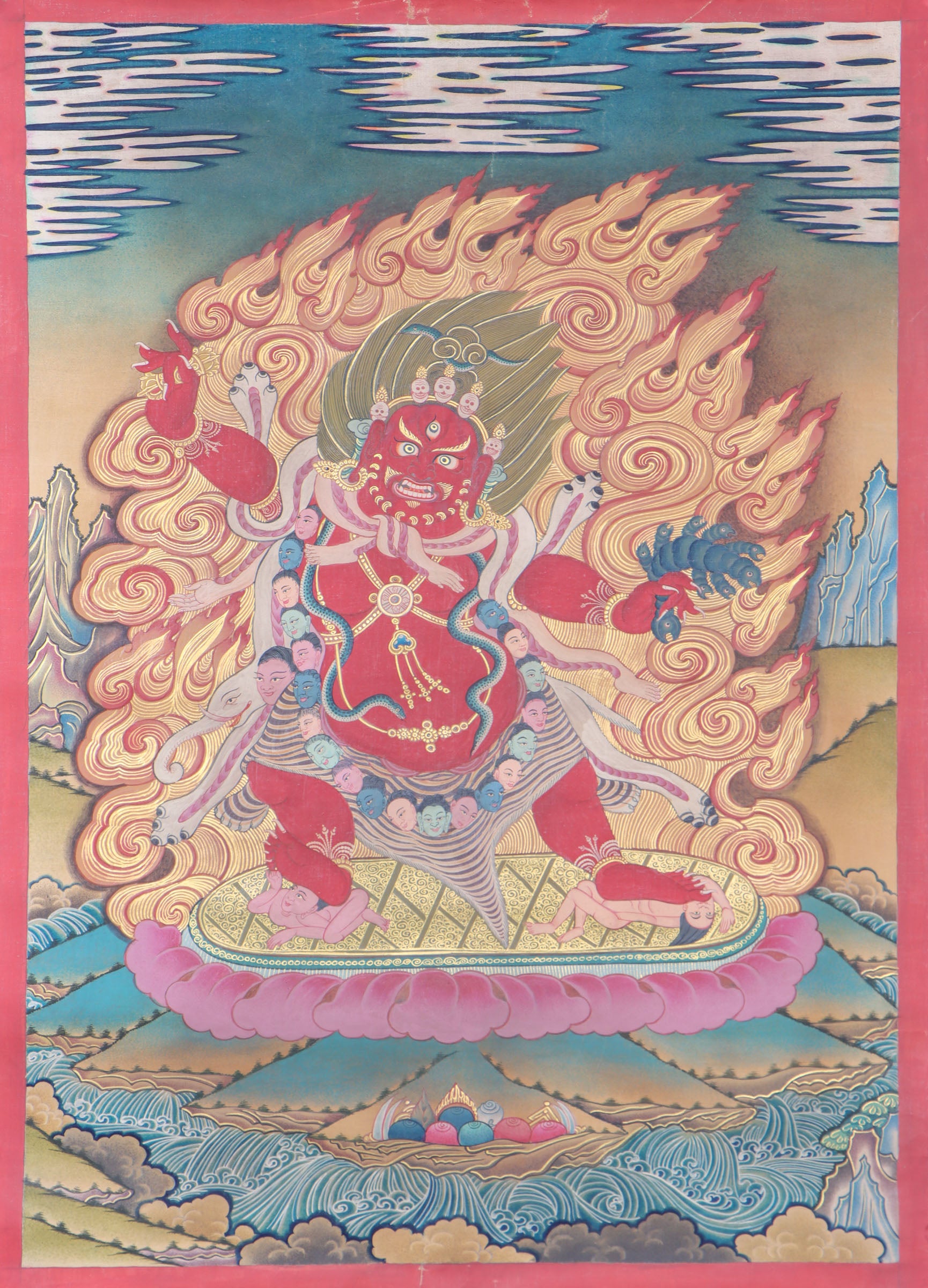 Mahakala Thangka for safeguarding and purifying power,