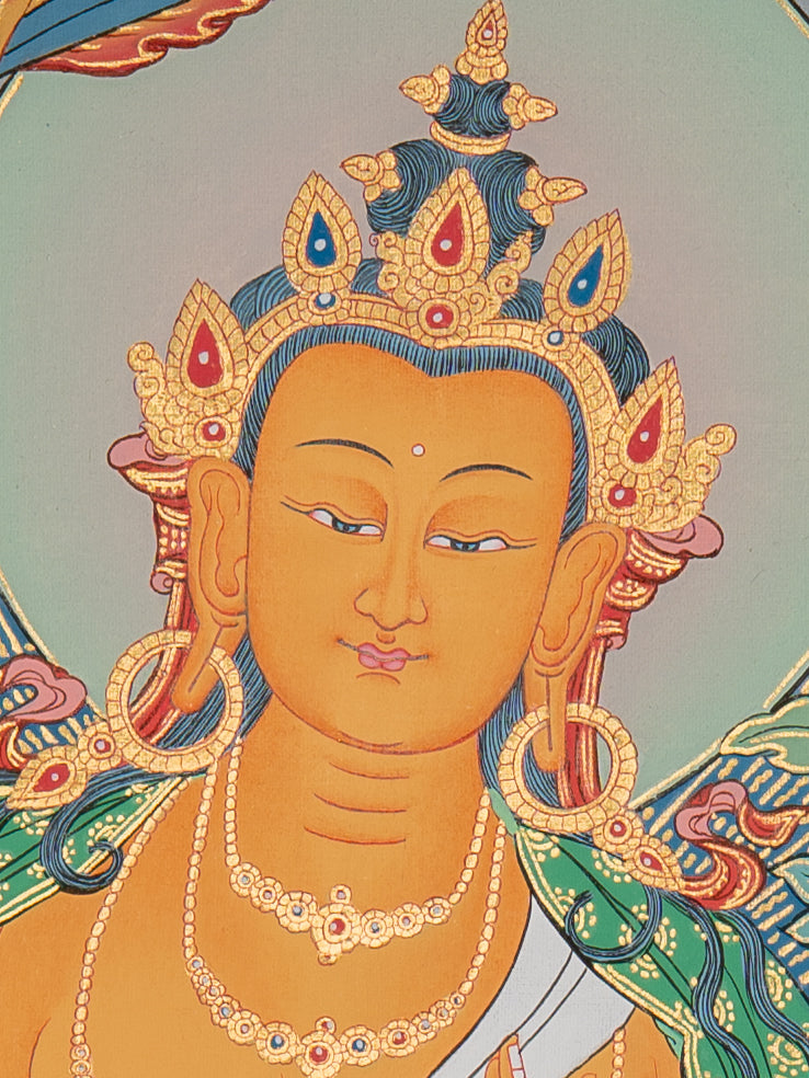 Manjushri Thangka - Handpainted Tibetan Art