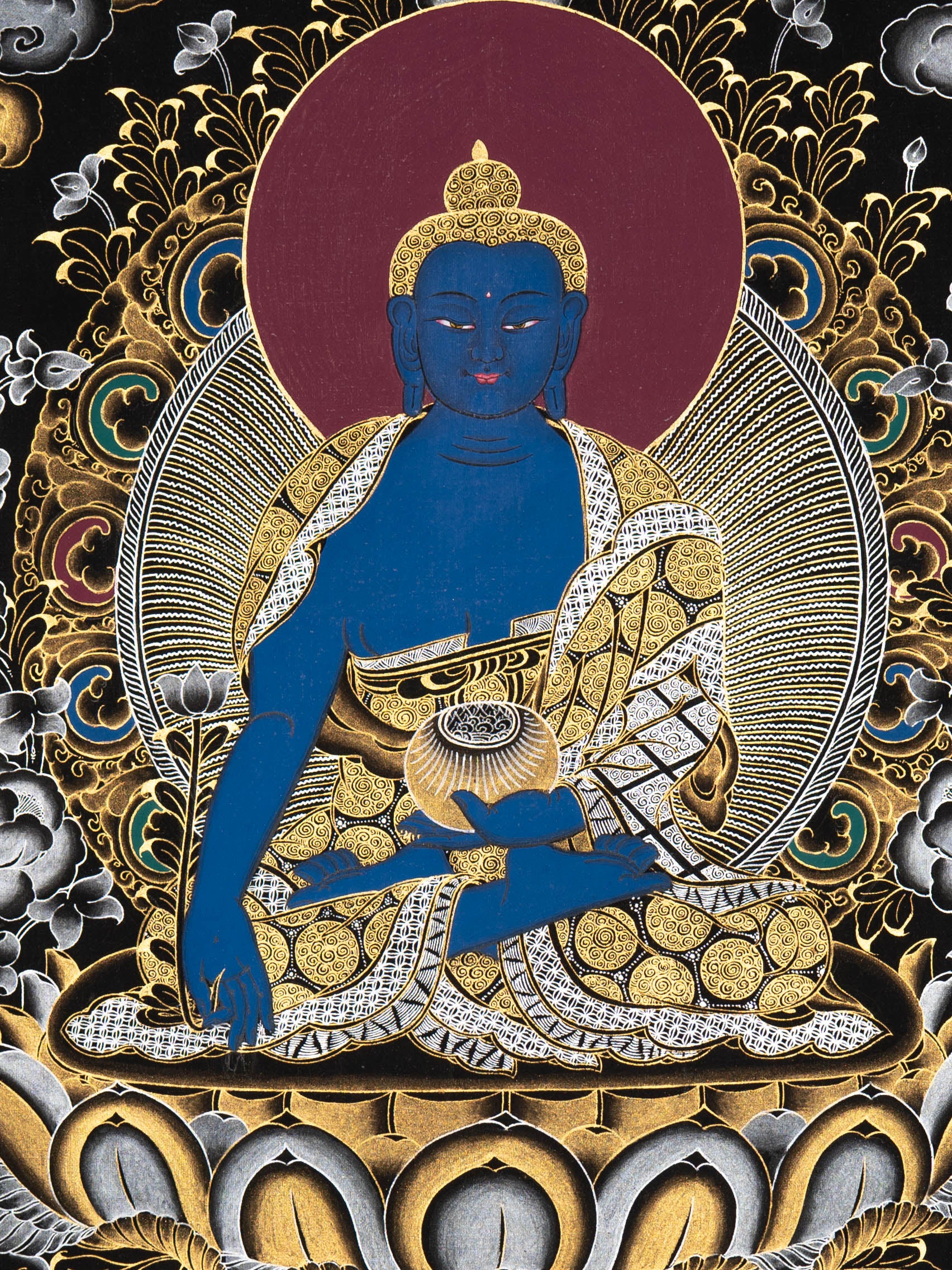 Medicine Buddha Thangka Painting