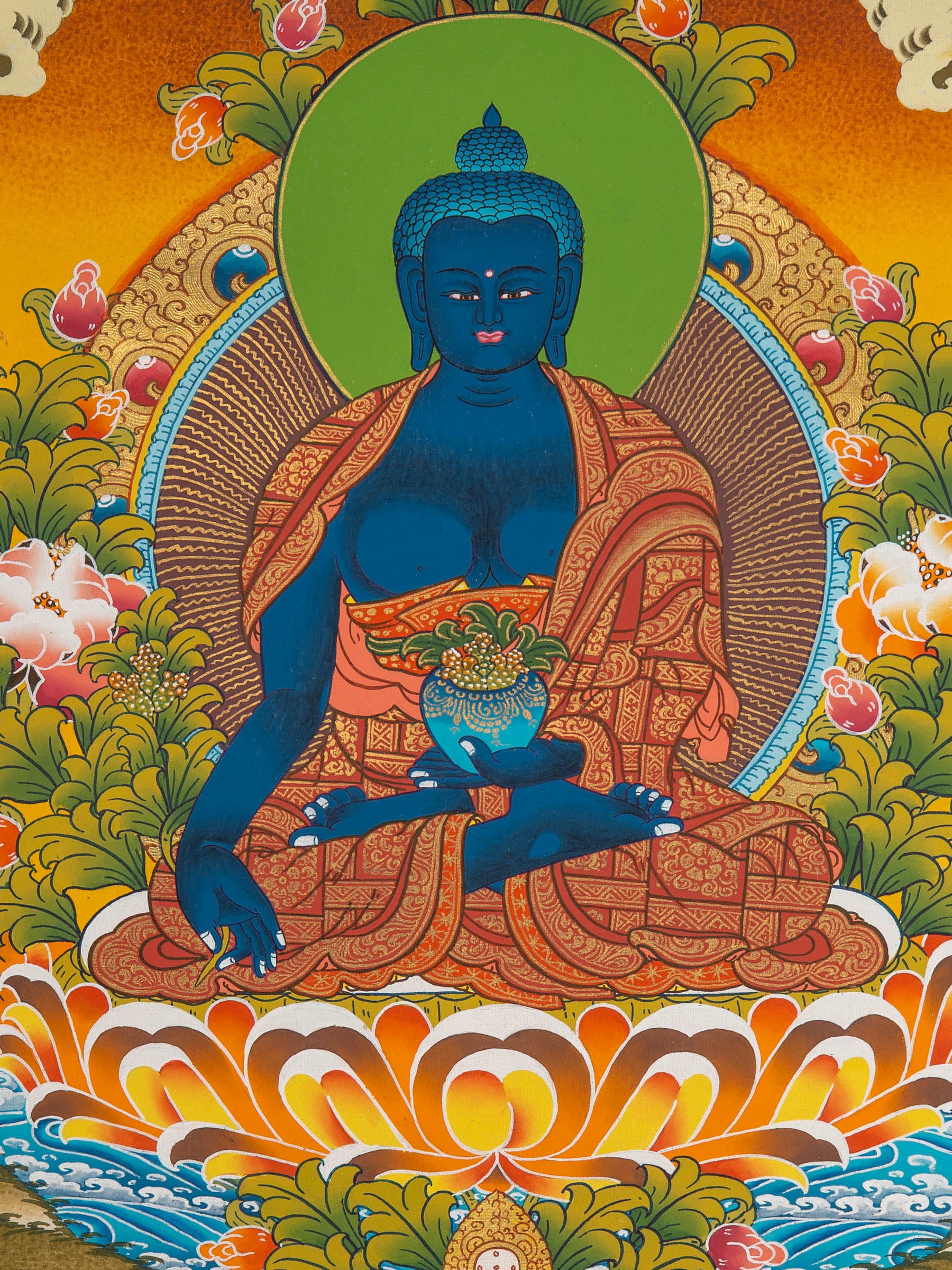 Tibetan Healing Buddha Thangka Painting