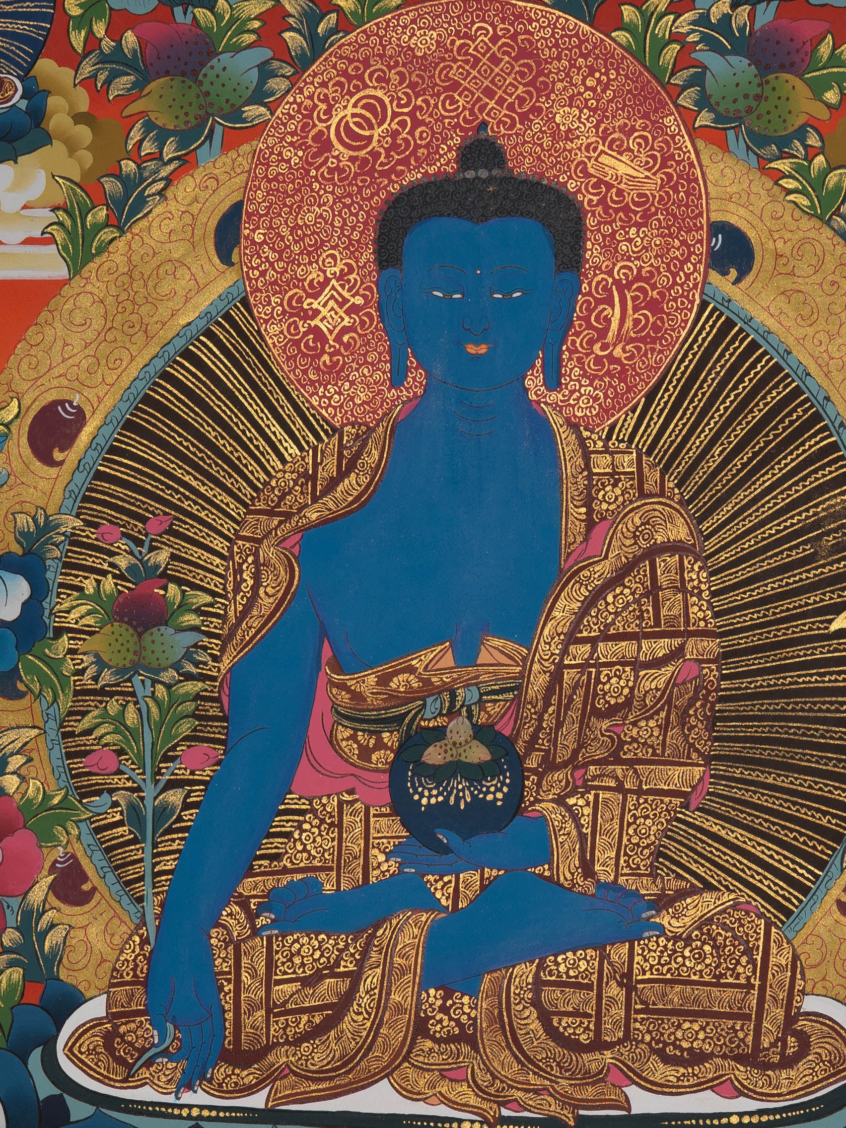 Healing Buddha Thangka - Sacred Painting