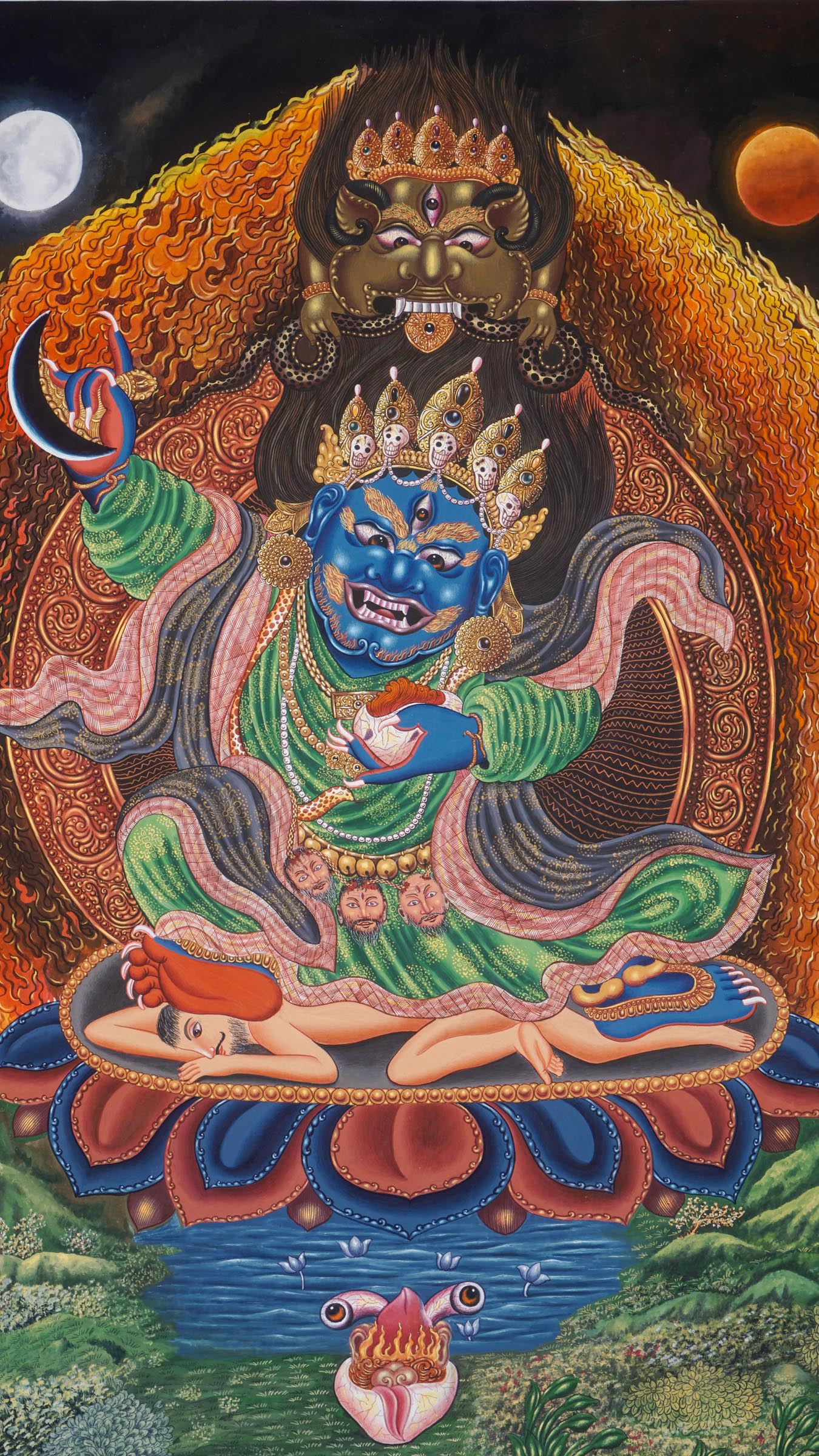 Mahakala Thangka Painting - Handpainted Art