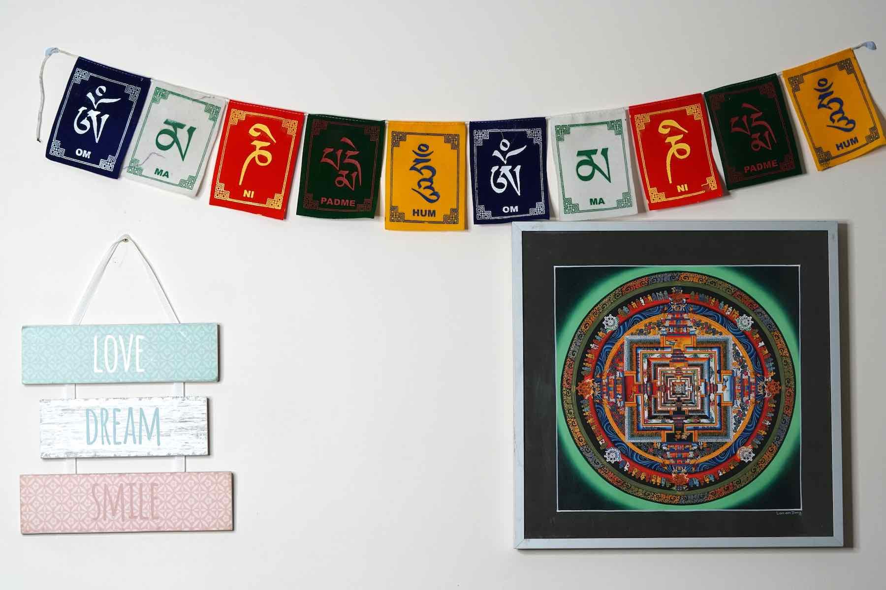 Mantra Prayer Flag for hanging.